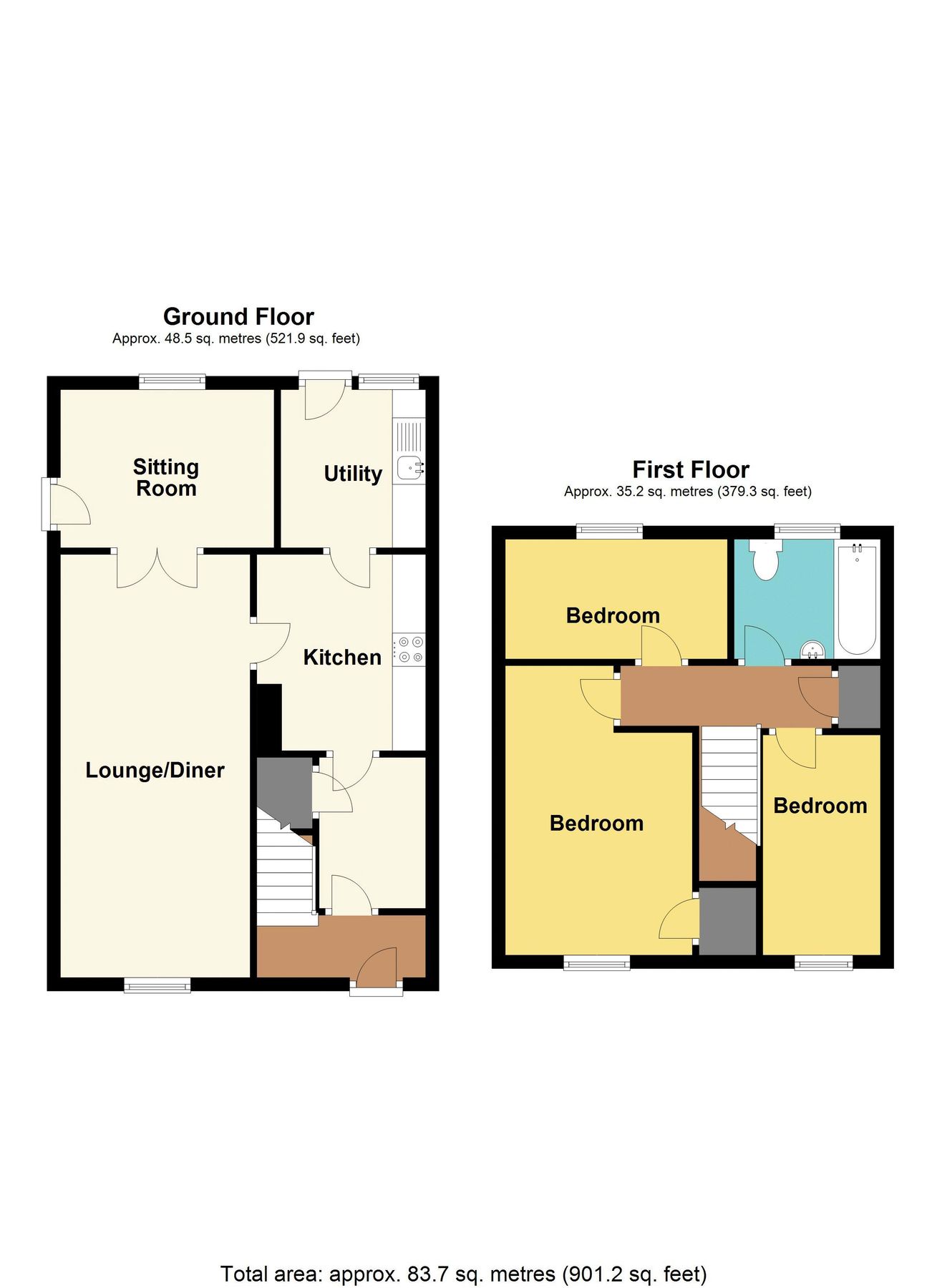 3 bed terraced house for sale in Trinity Road, Pontnewydd, Cwmbran NP44