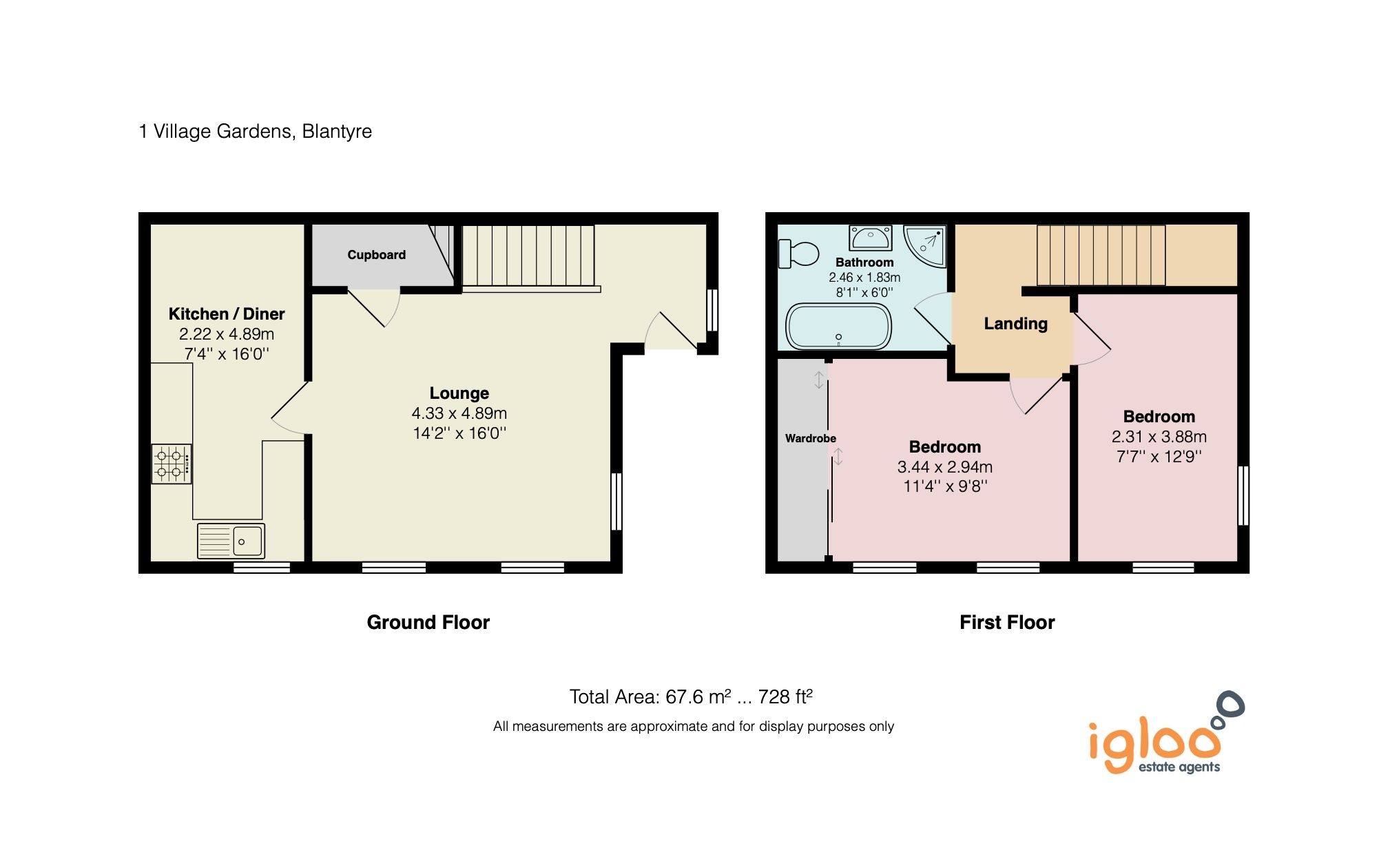 2 bed end terrace house for sale in Village Gardens, Blantyre, Glasgow