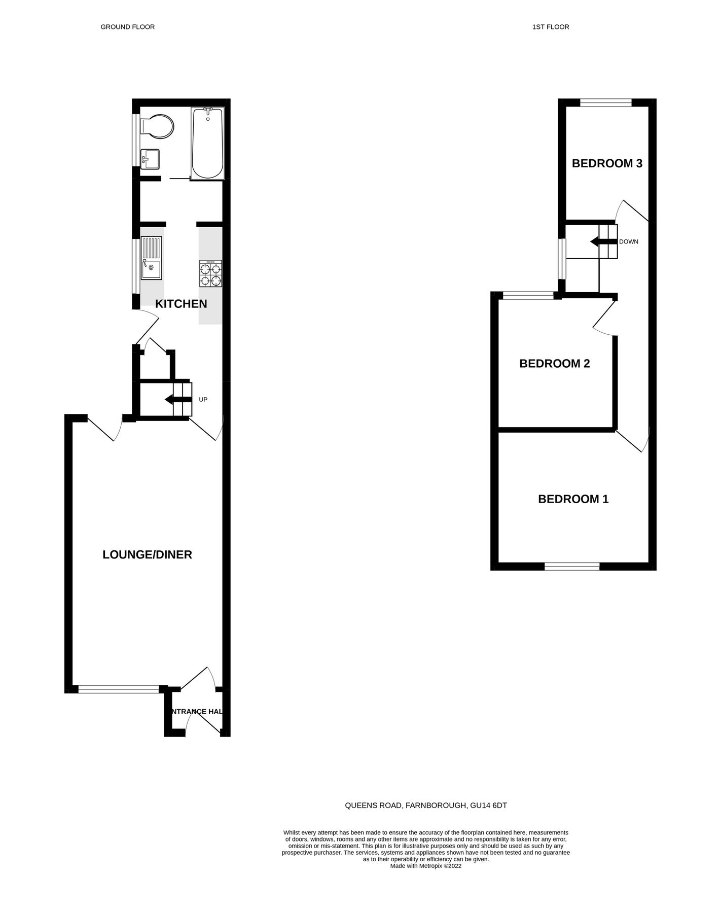 3 bed terraced house to rent in Queens Road, Farnborough GU14 Zoopla