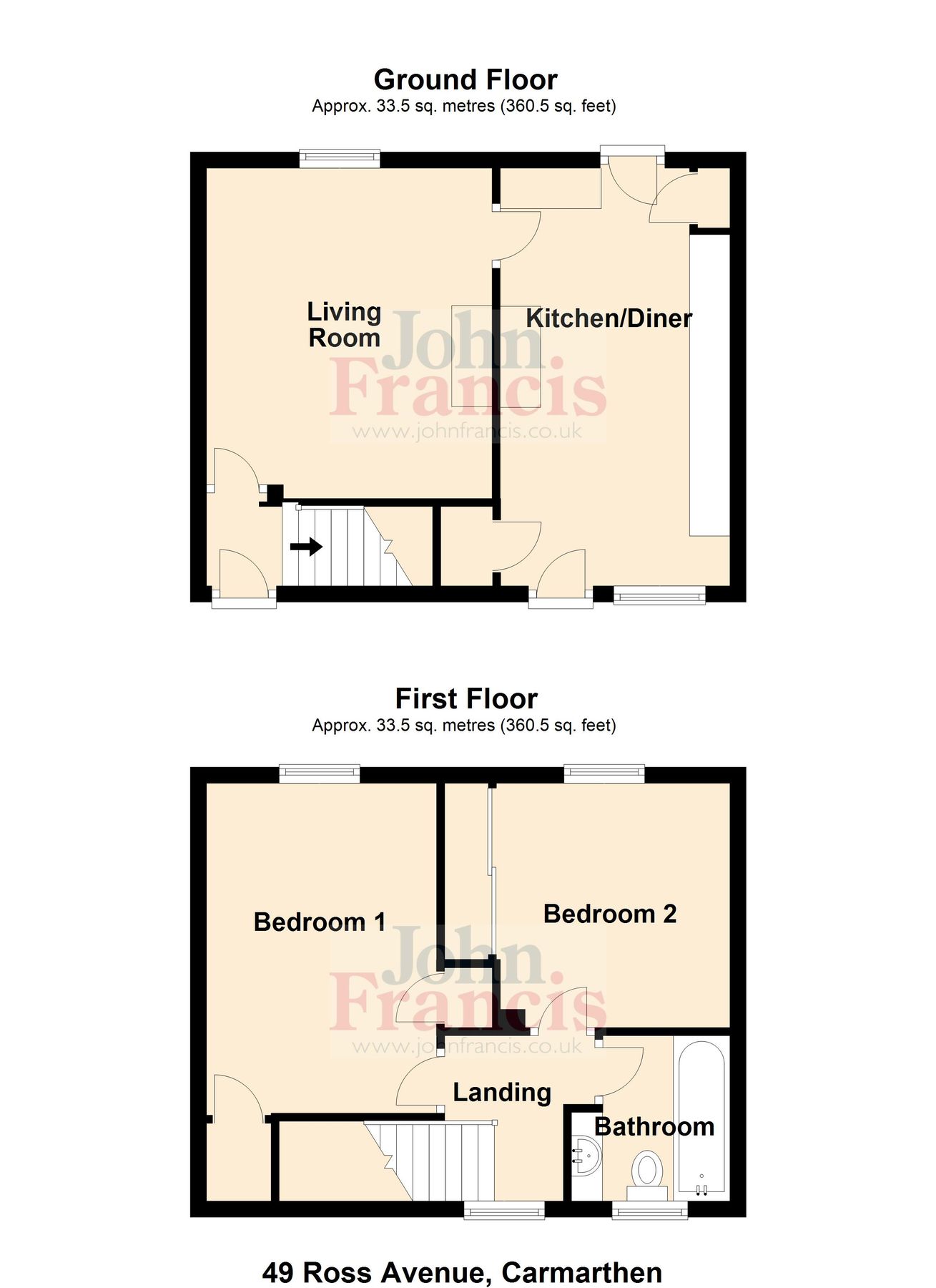 2 bed terraced house for sale in Ross Avenue, Carmarthen