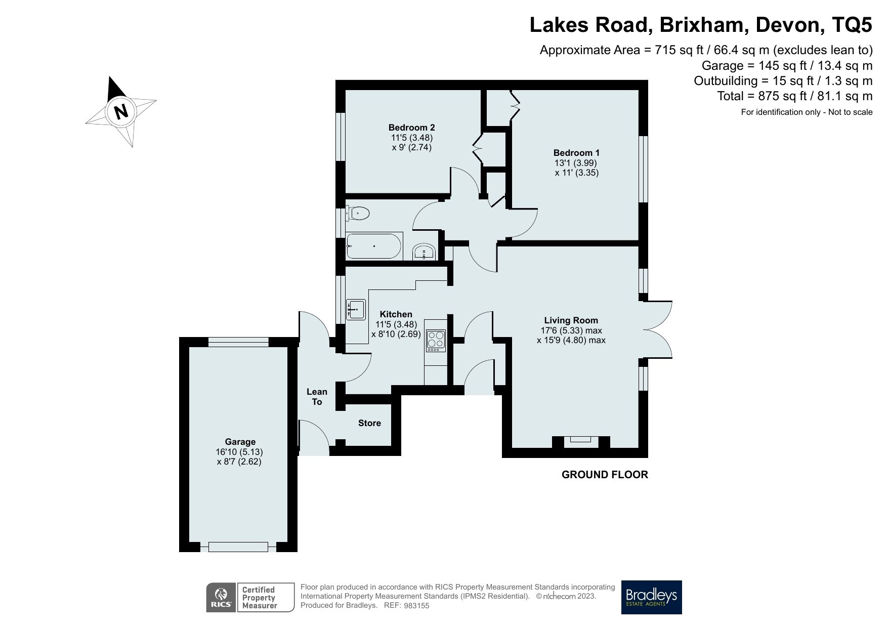 2 bed semidetached bungalow for sale in Lakes Road, Brixham, Devon TQ5