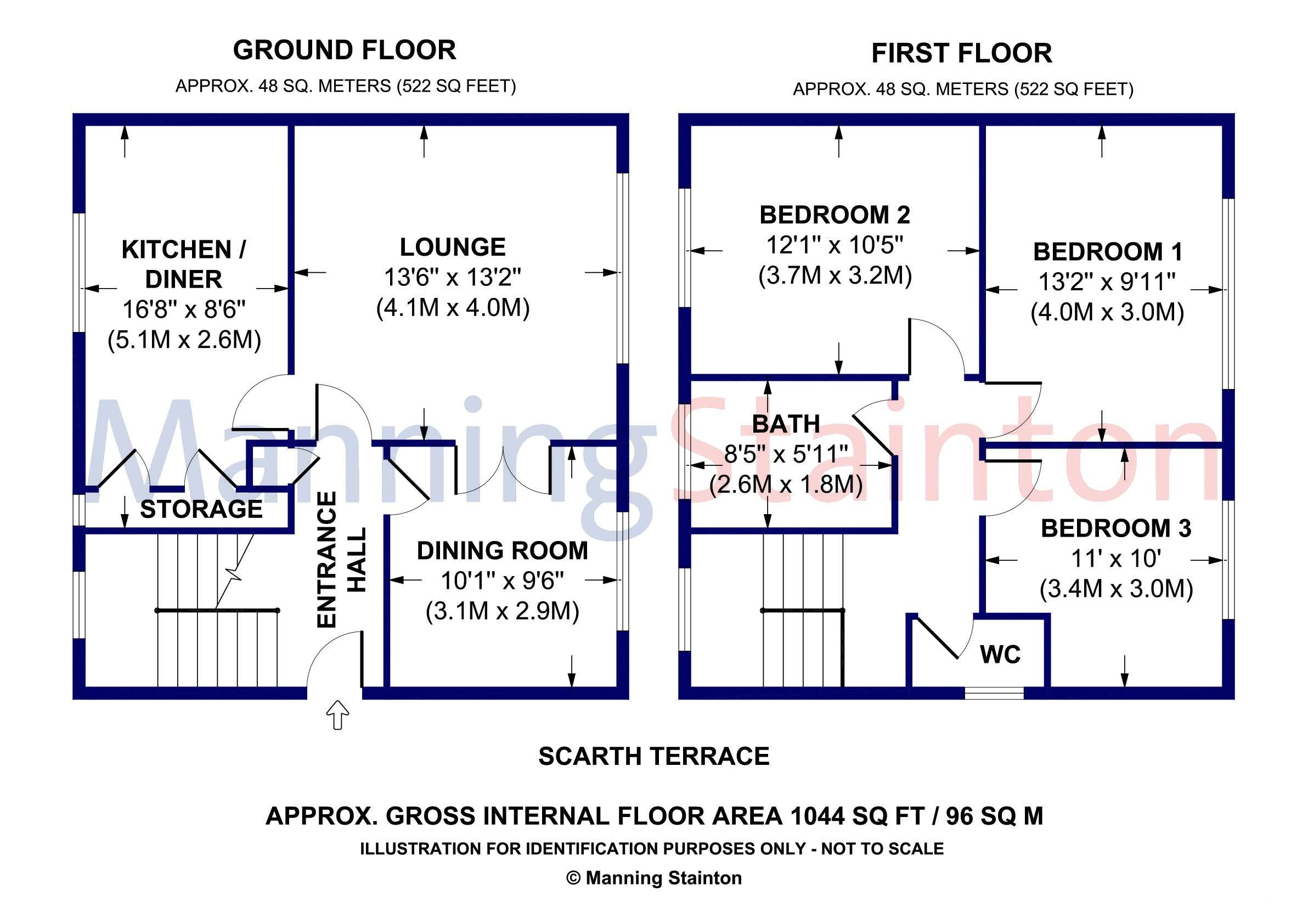 3 bed semidetached house for sale in Scarth Terrace, Stanley