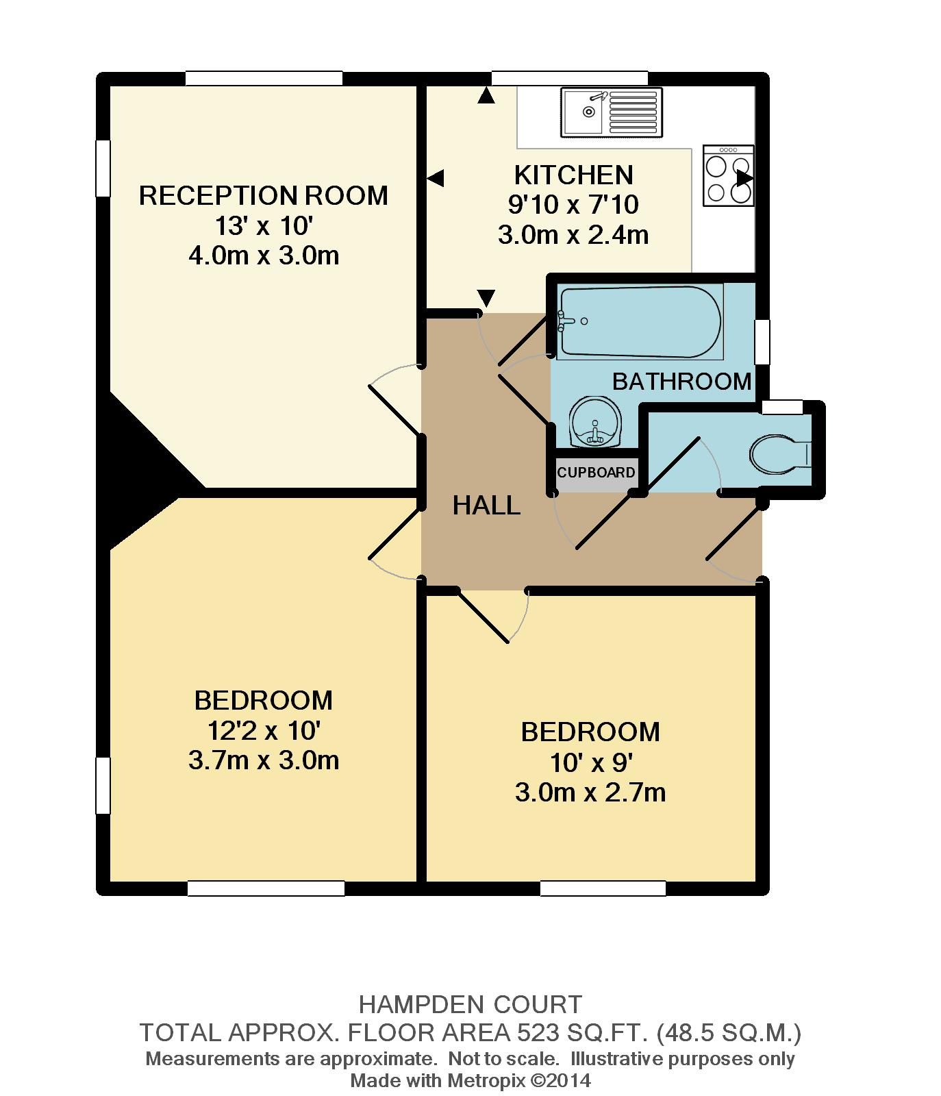 2 bed flat to rent in Hampden Court, Hampden Road, Muswell Hill, London N10 Zoopla