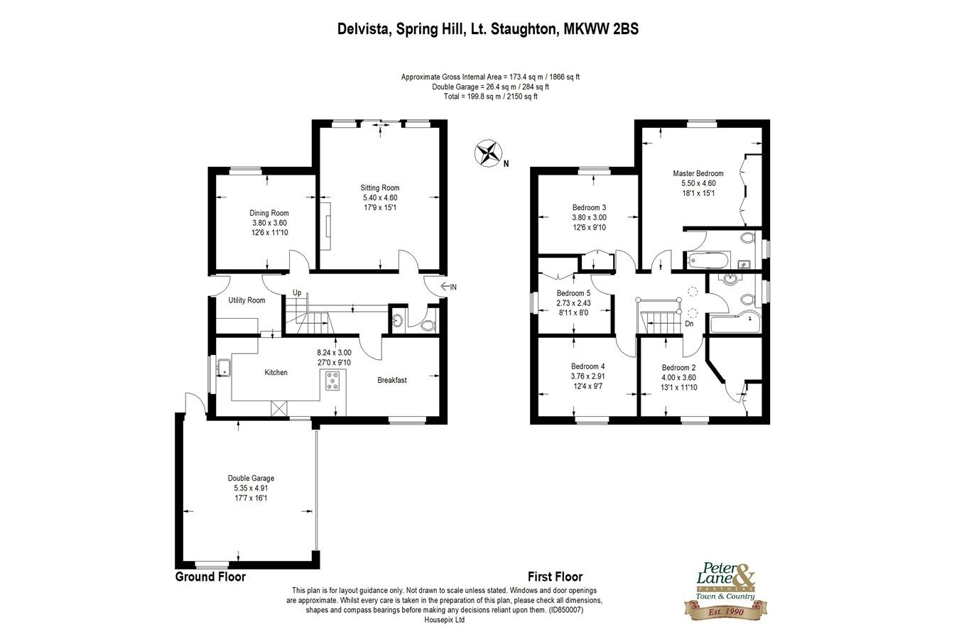 5 bed detached house for sale in Spring Hill, Little Staughton, Bedford