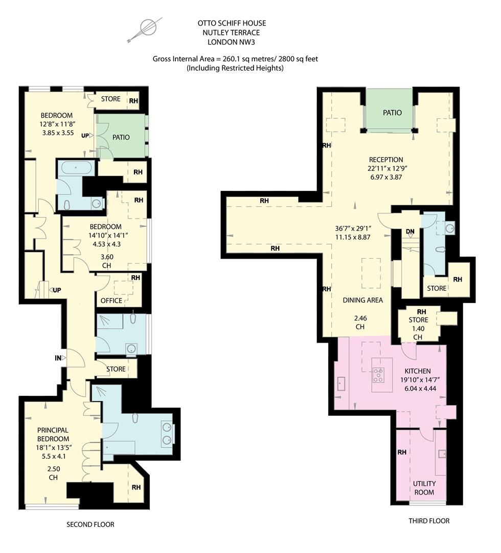 3 bed flat for sale in Penthouse Apartment, Nutley Terrace, Hampstead ...