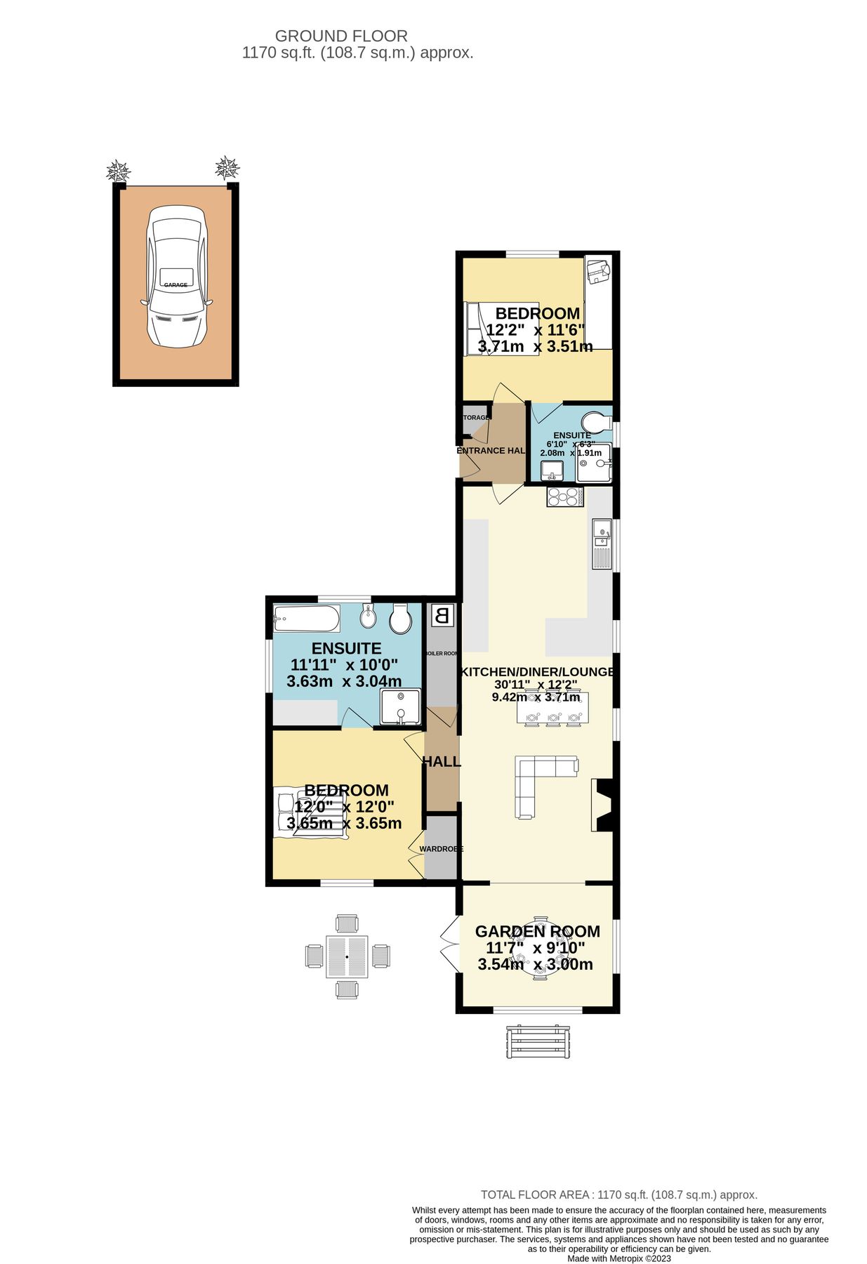 2 bed detached bungalow for sale in Back Lane, Pilsley, Chesterfield