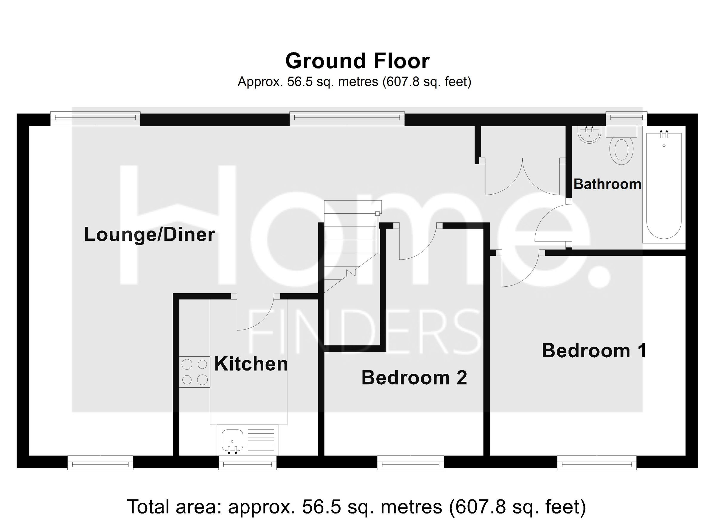 2 bed flat to rent in Callington Road, Oakhurst, Swindon, Wiltshire