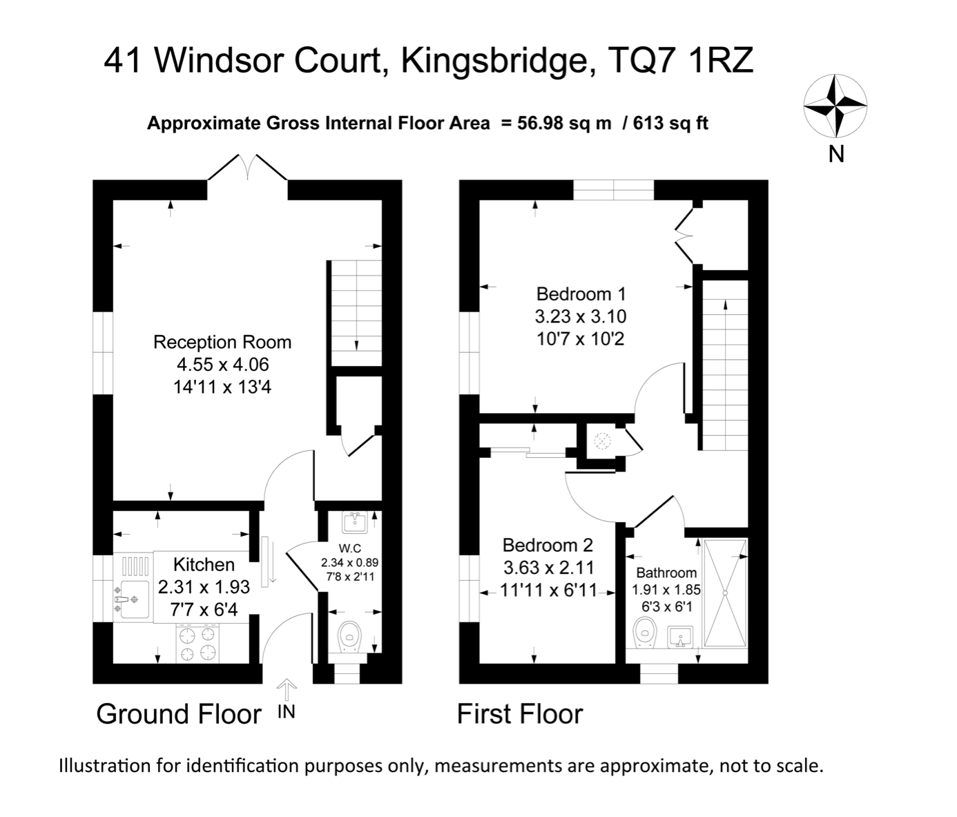 2 bed semidetached house for sale in Windsor Court, Kingsbridge TQ7