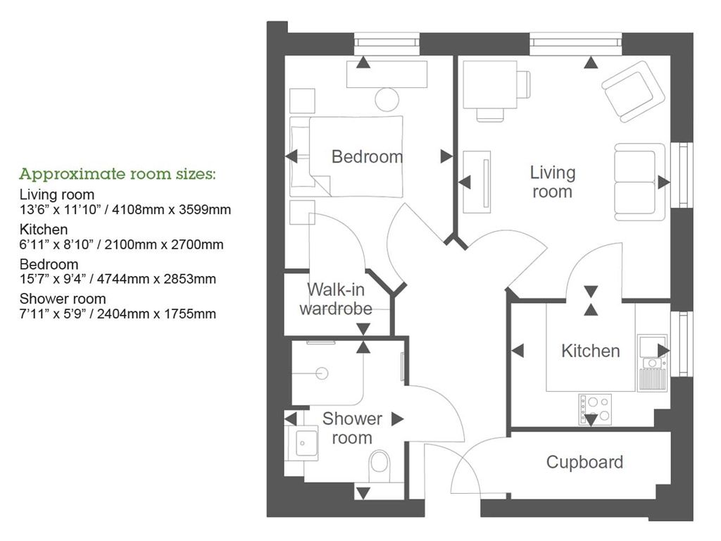 New home, 1 bed property for sale in Churchfield Road, WaltonOnThames