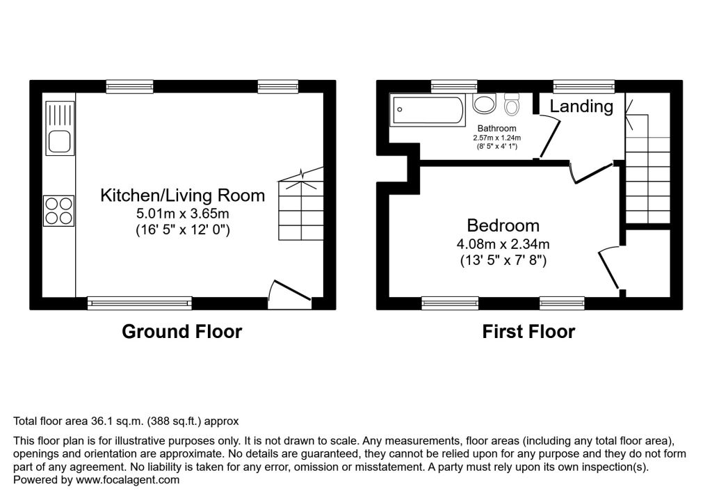 1 bed terraced house for sale in Cragg Lane, Bradford, West Yorkshire