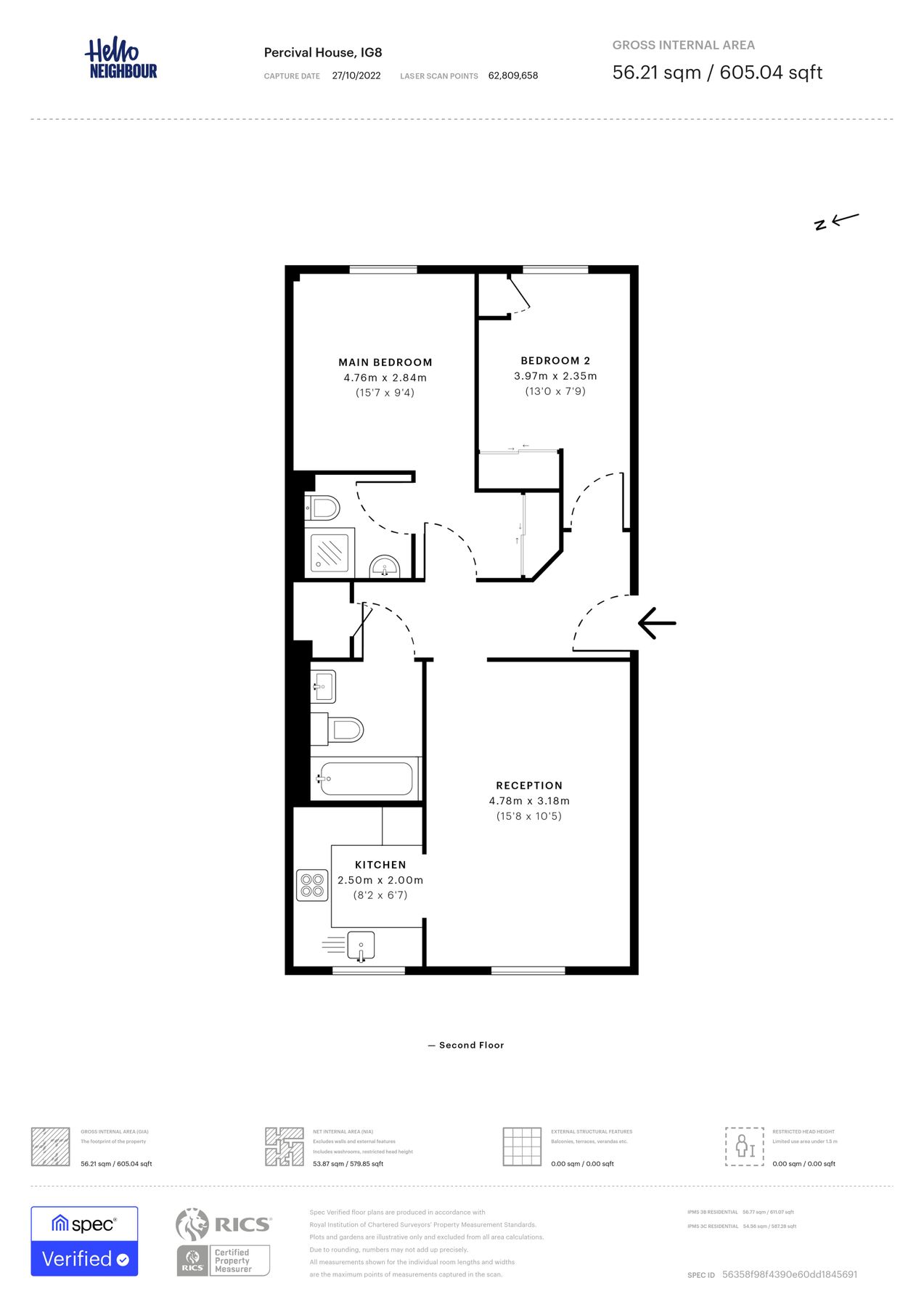 2 bed flat to rent in High Road, Woodford Green IG8 Zoopla