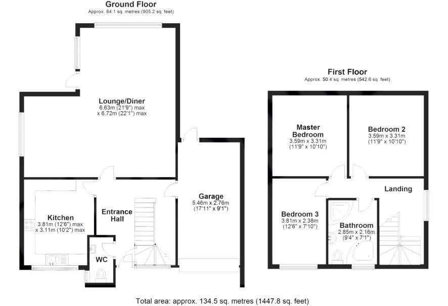 3 bed linkdetached house for sale in 9 Larches Gardens, Fareham