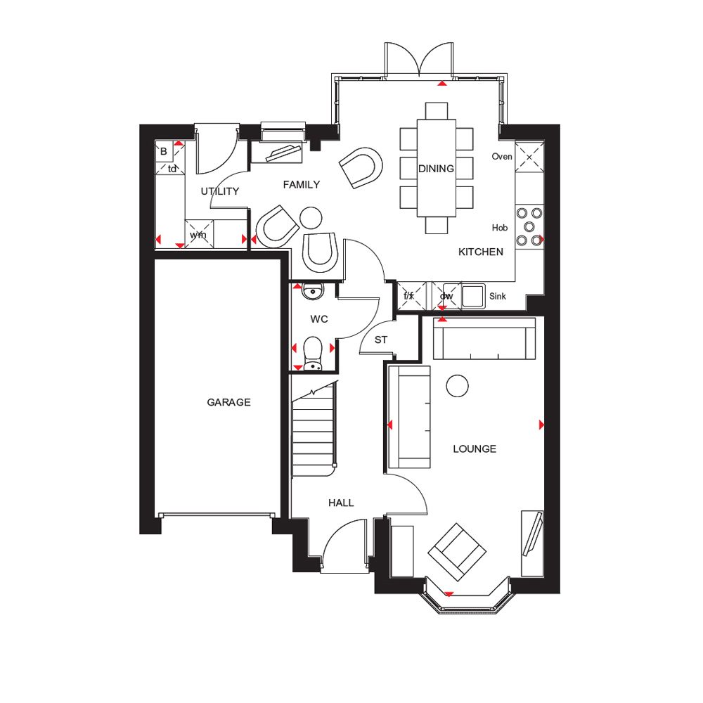 New home, 4 bed detached house for sale in "Millford" at Waddington