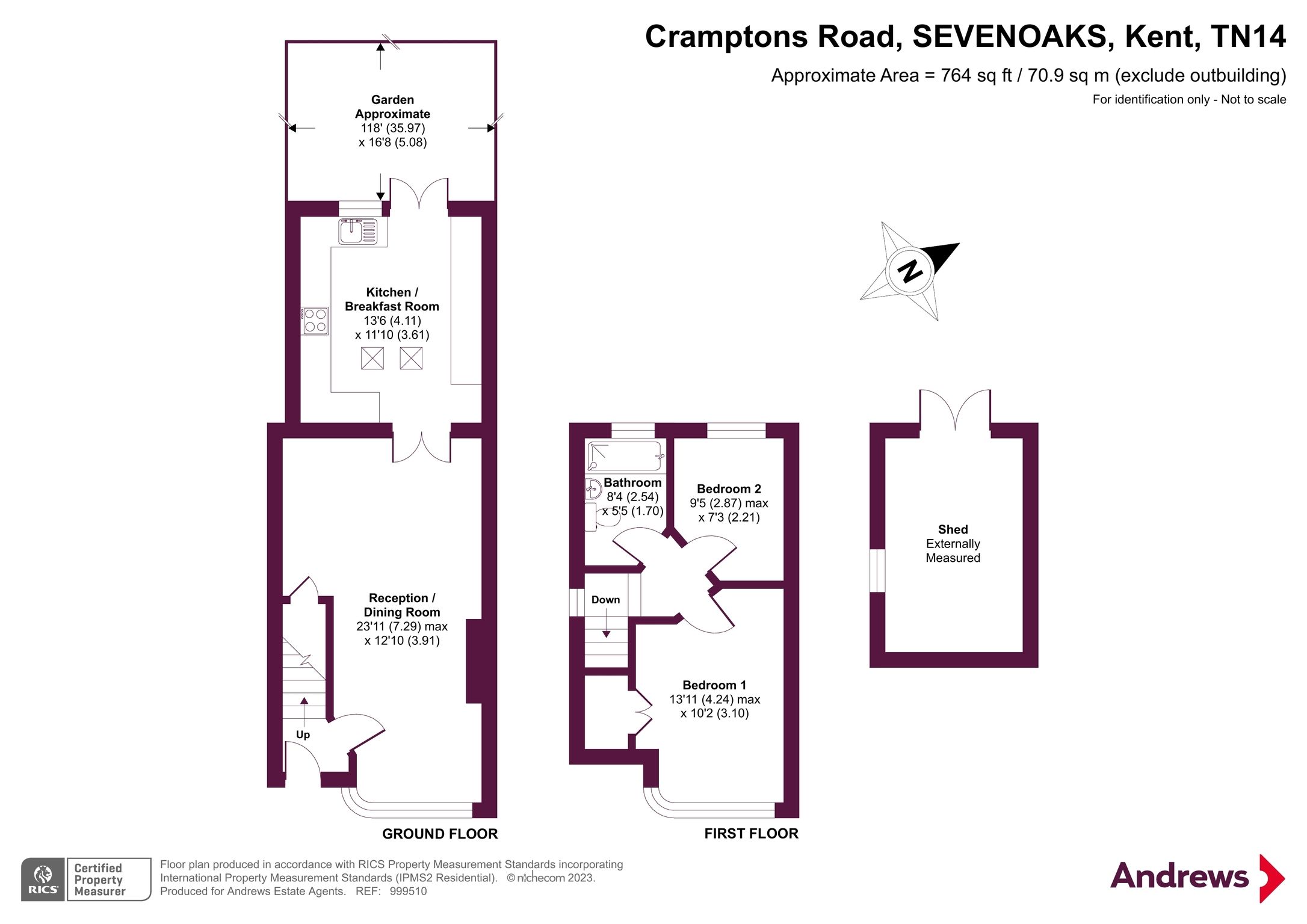2 bed end terrace house for sale in Cramptons Road, Sevenoaks, Kent TN14 Zoopla