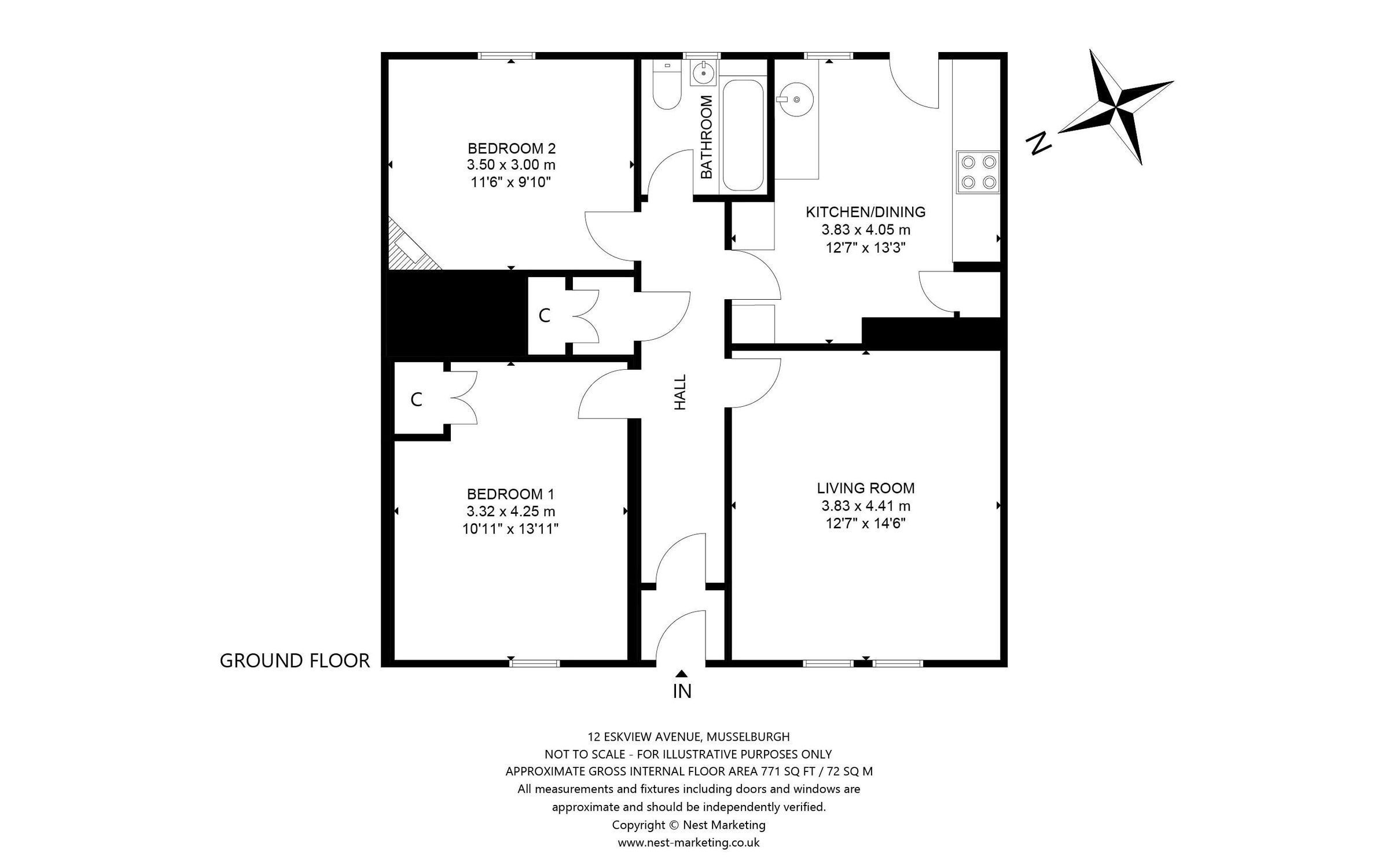 2 bed flat for sale in 12 Eskview Avenue, Musselburgh EH21 Zoopla