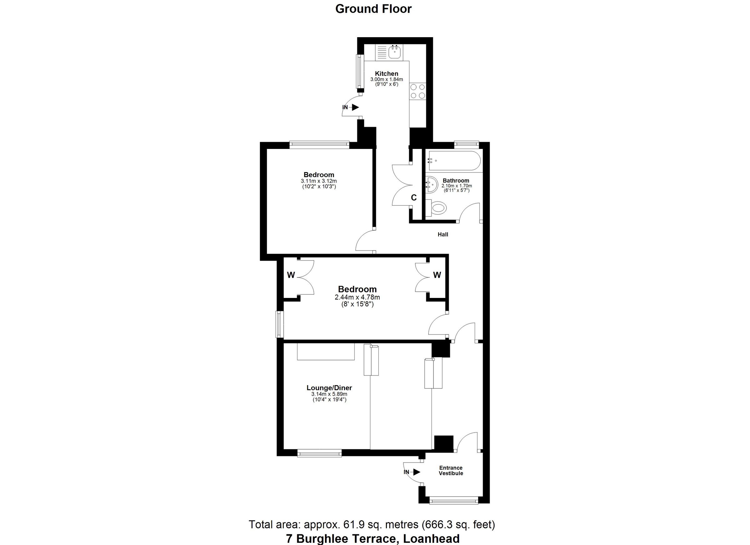 2 bed flat for sale in Burghlee Terrace, Loanhead, Midlothian EH20 Zoopla