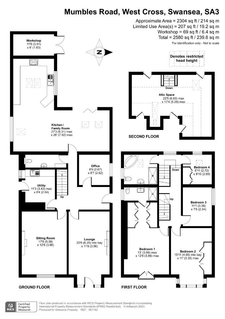 4 bed detached house for sale in Mumbles Road, West Cross, Swansea SA3