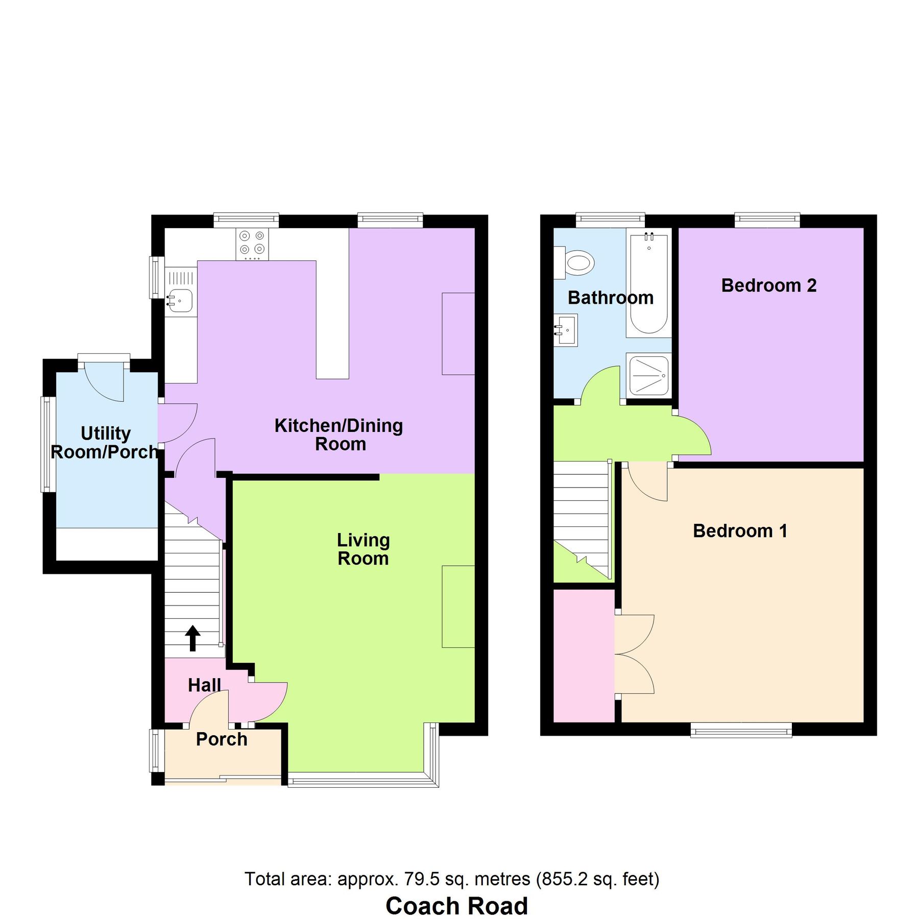 2 bed semidetached house for sale in Coach Road, Baildon, Shipley