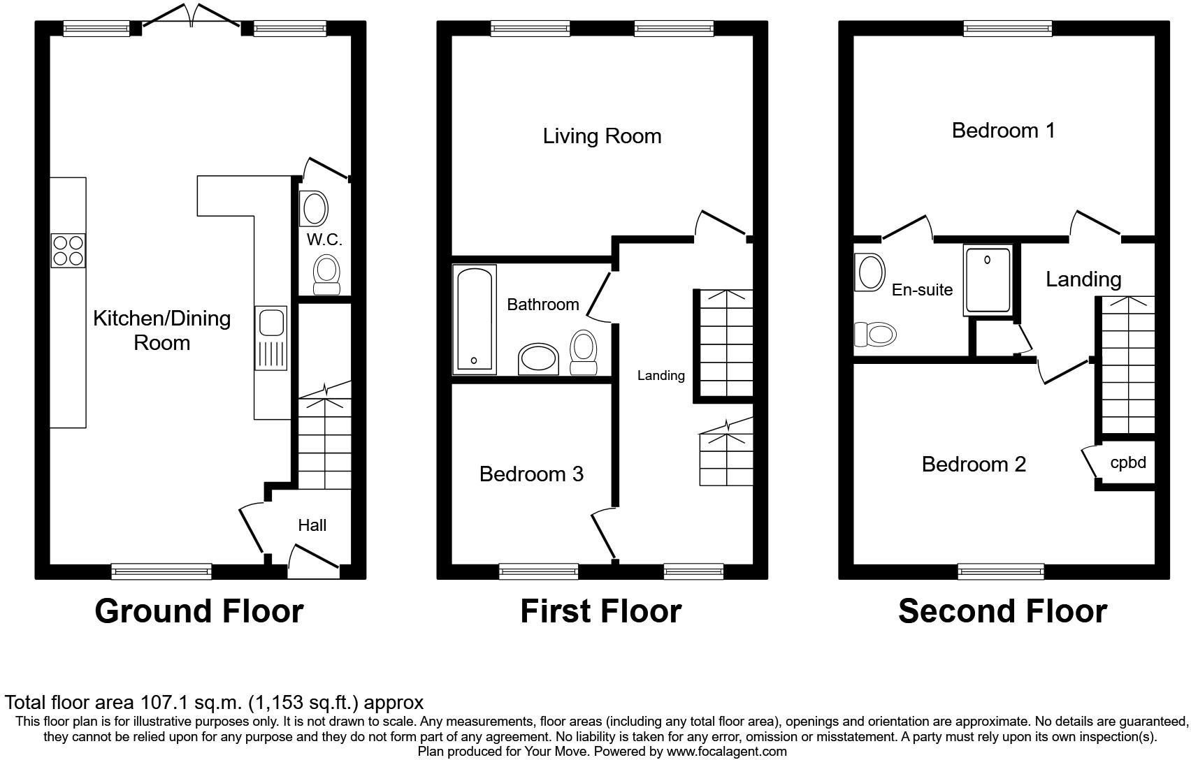 3 bed town house for sale in Kings Drive, Kingmoor Park South, Carlisle