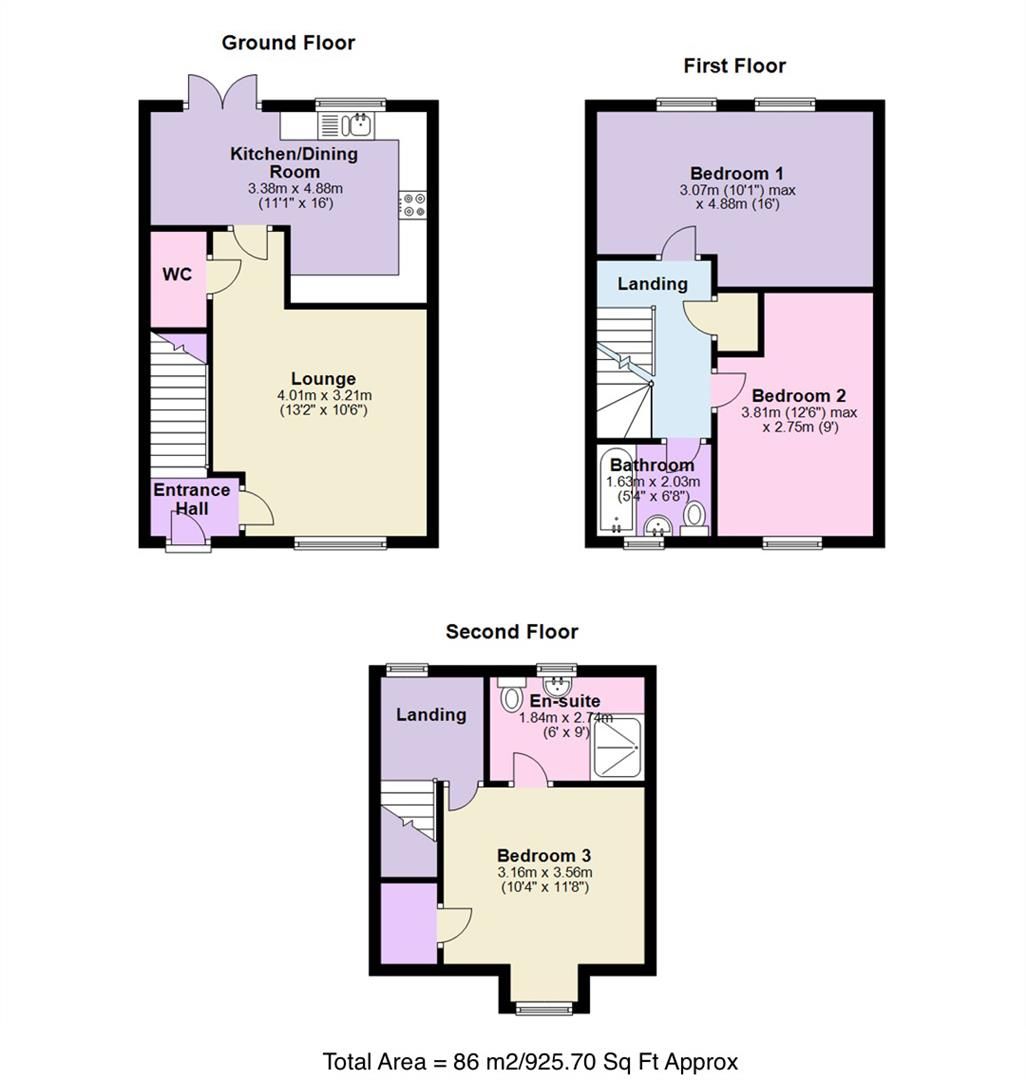 3 bed terraced house for sale in Kensington Gardens, Carlton