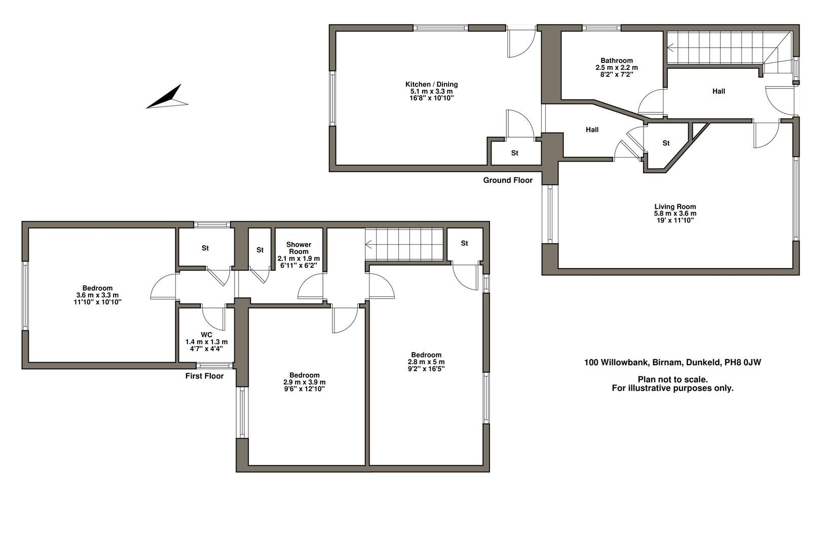 3 bed semidetached house for sale in 100 Willowbank, Birnam, Dunkeld