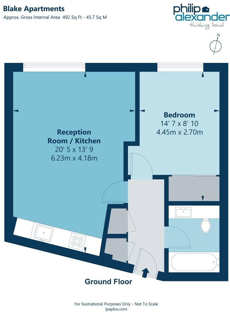 1 bed flat for sale in Blake Apartments, New River Village, Hornsey N8