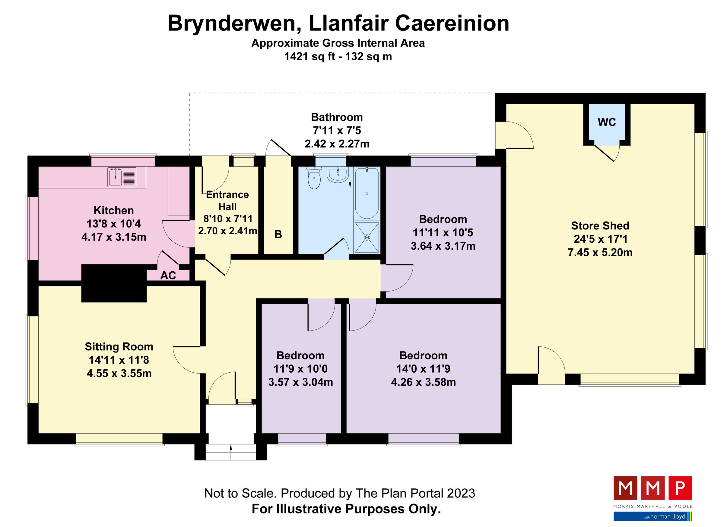 3 bed bungalow for sale in Llanfair Caereinion, Welshpool, Powys SY21
