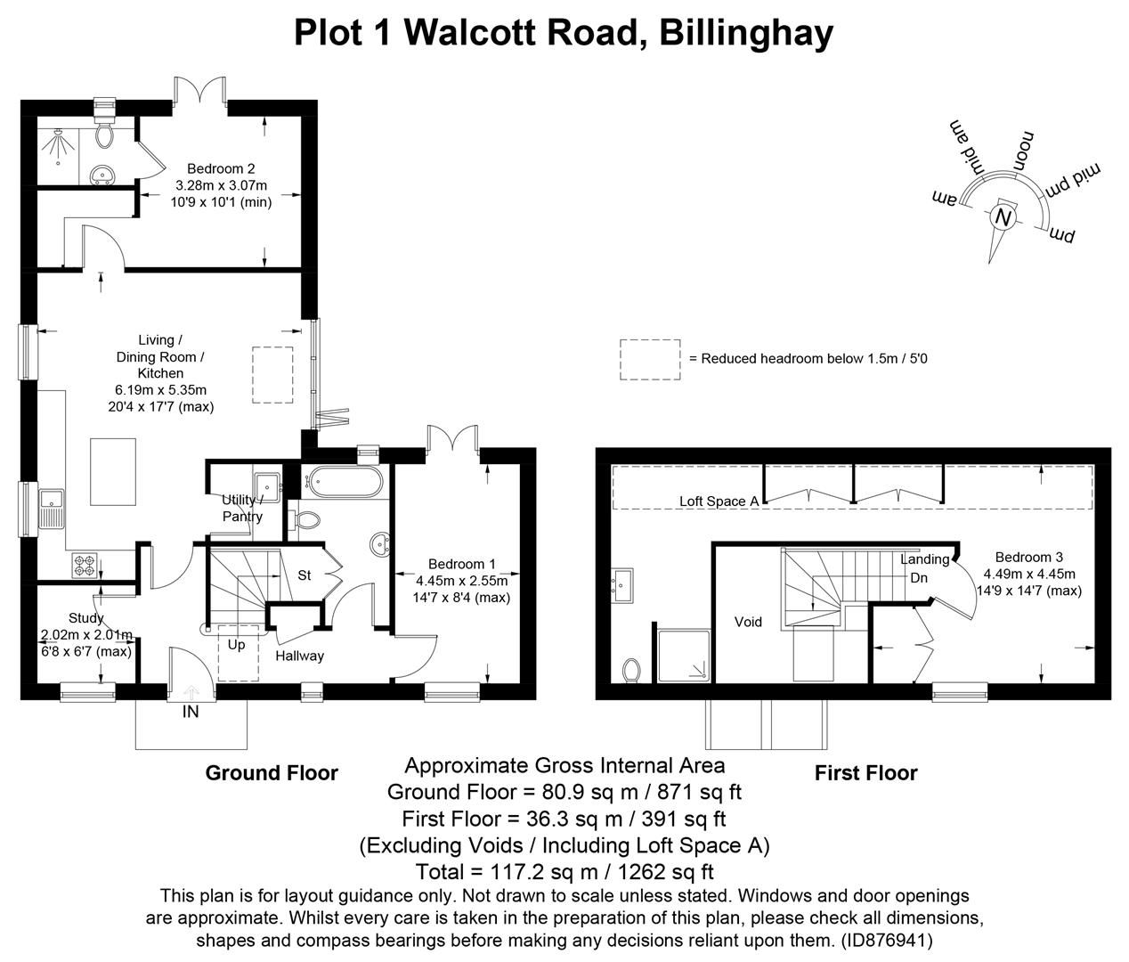 New home, 3 bed detached bungalow for sale in Walcott Road, Billinghay