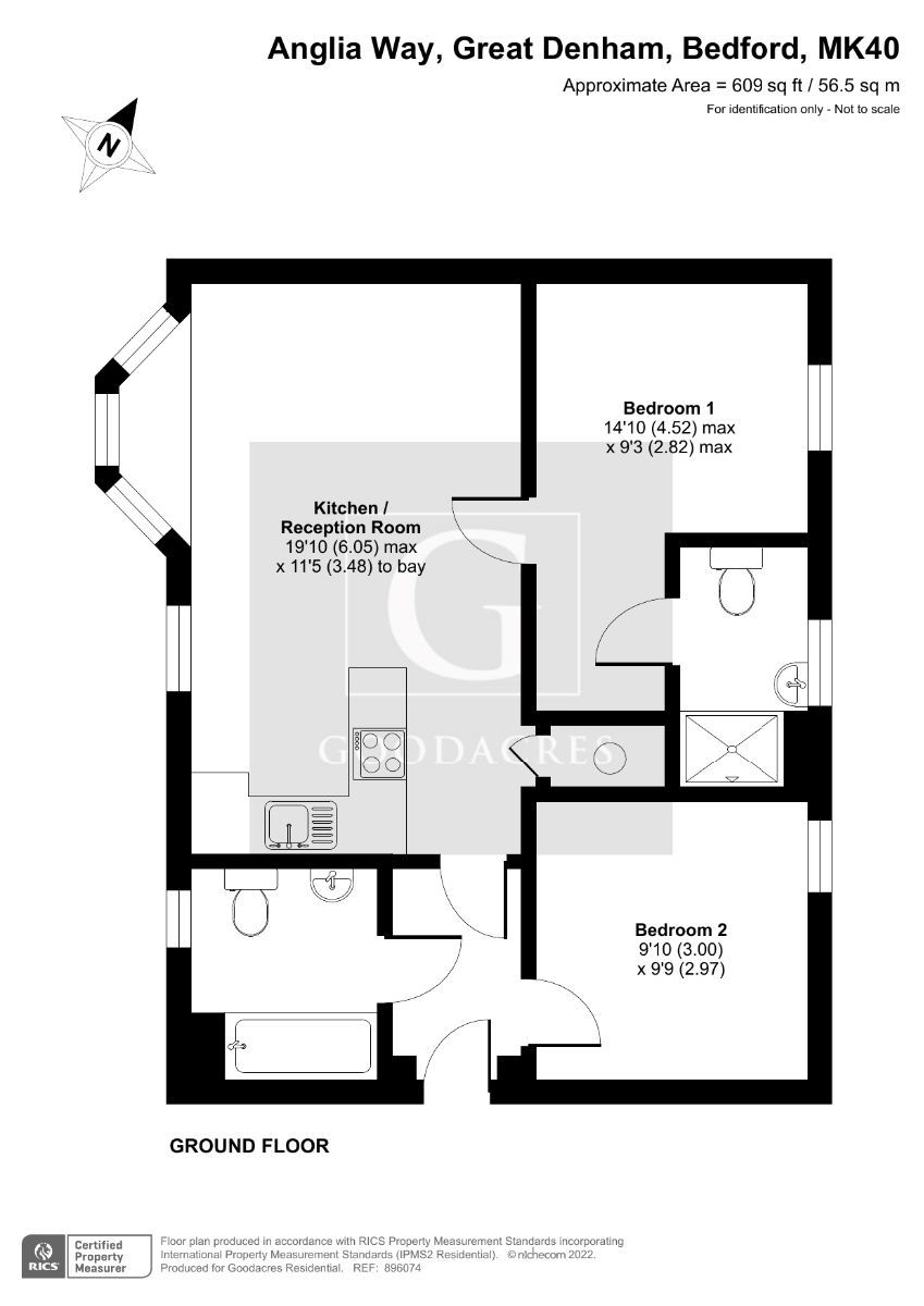 2 bed flat for sale in Anglia Way, Great Denham, Bedford MK40 Zoopla