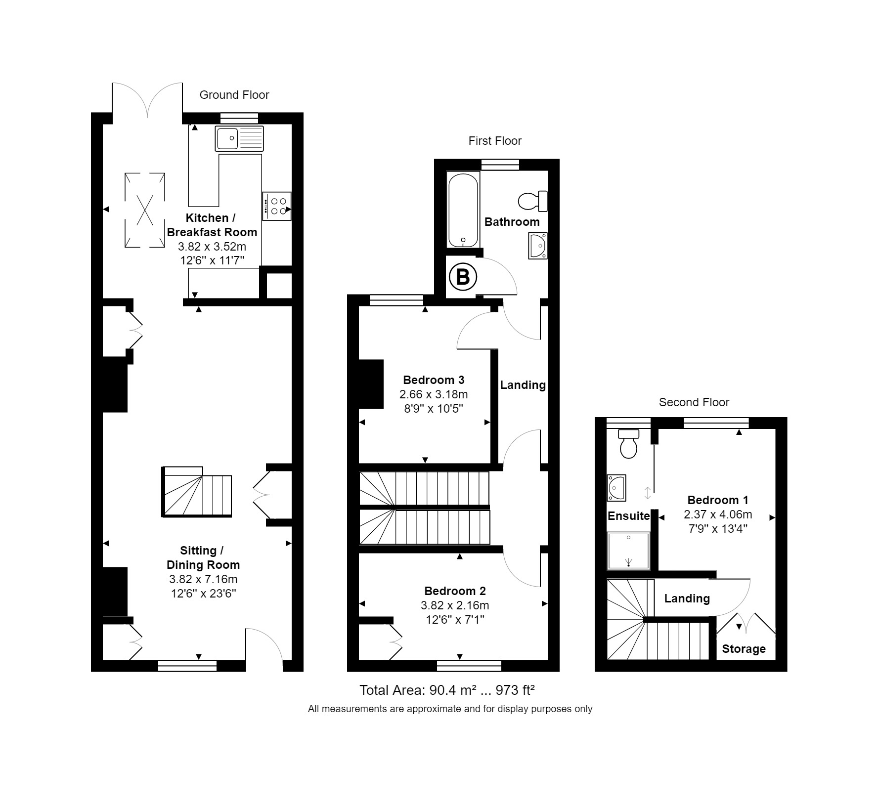 3 bed terraced house to rent in Great Eastern Street, Cambridge CB1