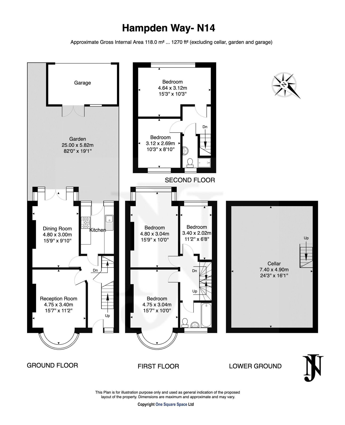 5 bed terraced house for sale in Hampden Way, Southgate N14 Zoopla