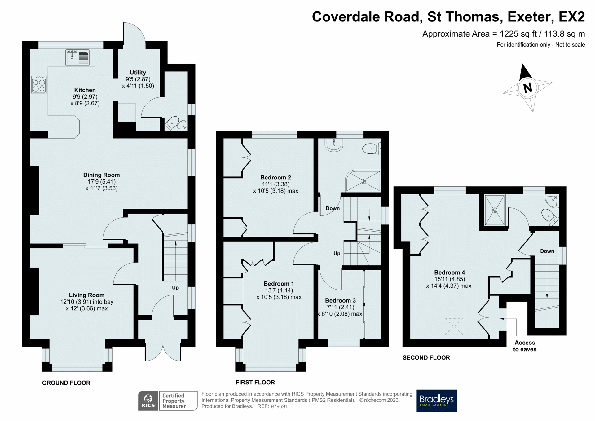 4 bed semidetached house for sale in Coverdale Road, St Thomas, Exeter