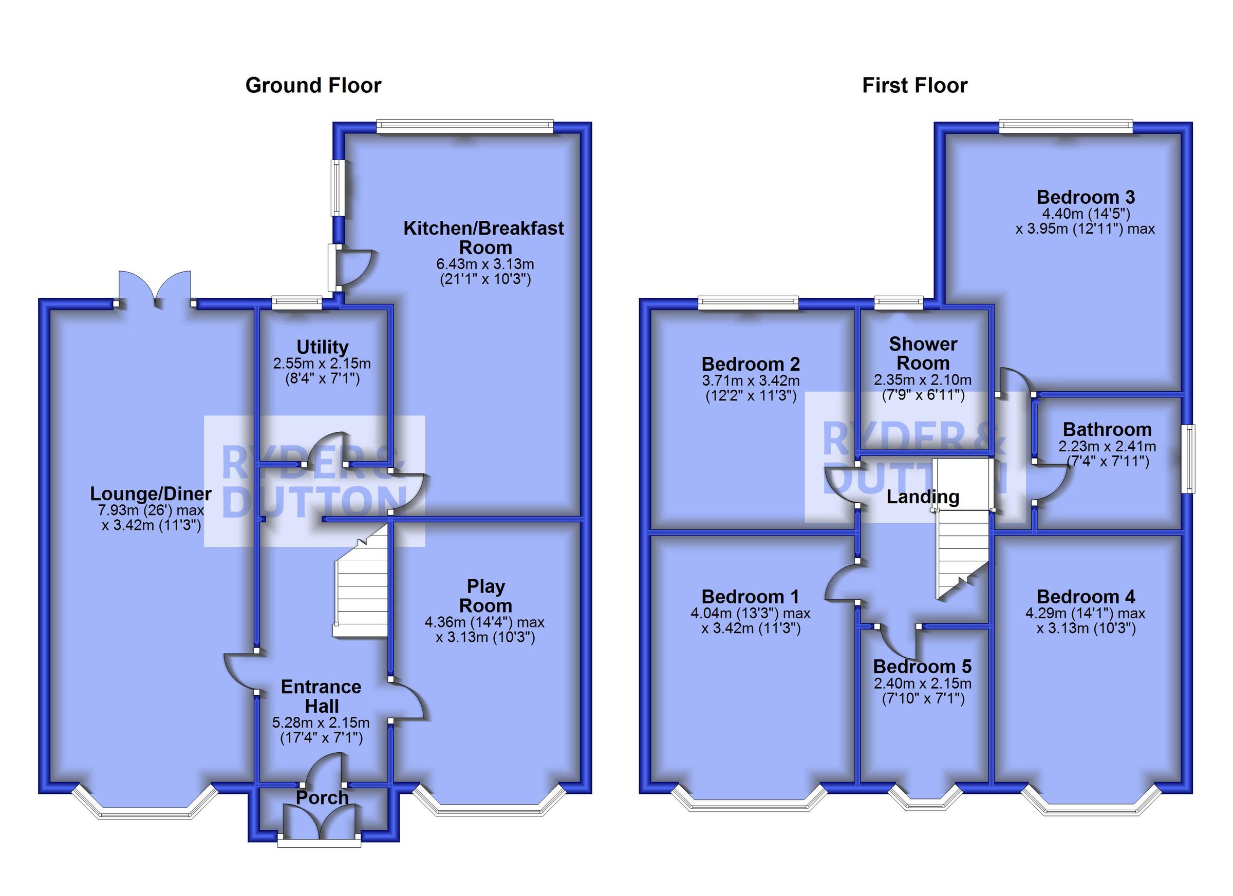 5 bed semidetached house for sale in Mossway, Alkington, Middleton