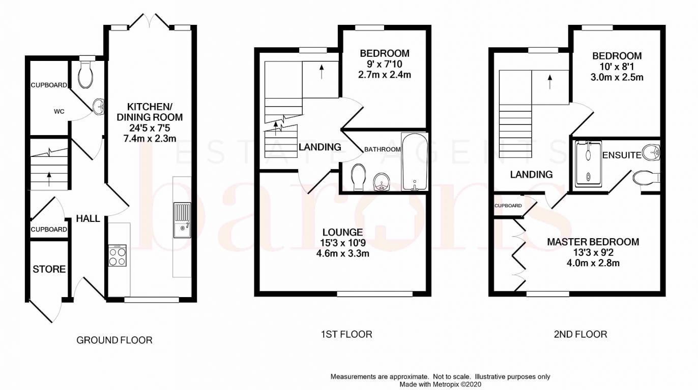3 bed town house for sale in Oxford Way, Merton Rise, Basingstoke RG24