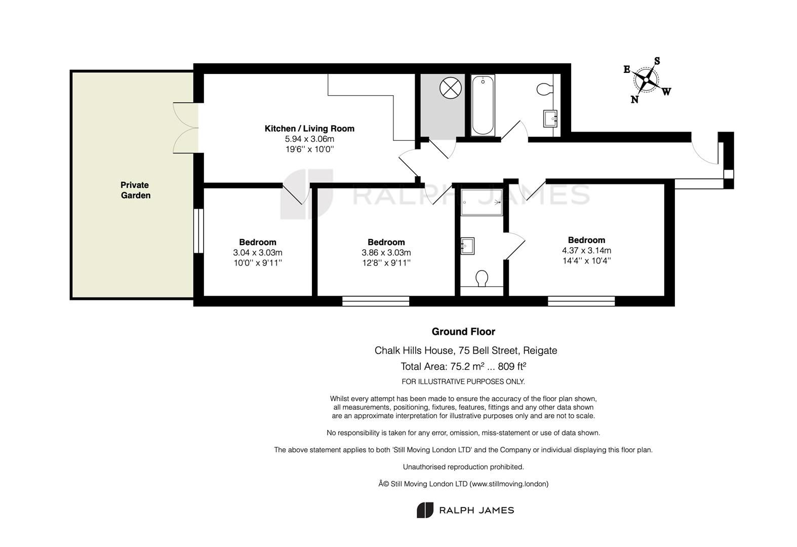 New home, 3 bed flat for sale in Chalk Hills House, Bell Street