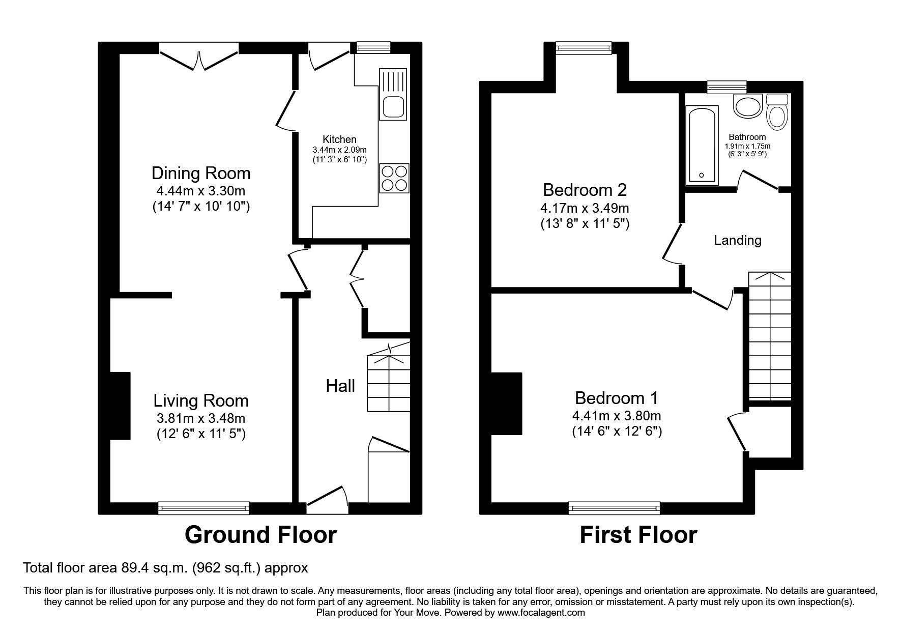2 bed semidetached house for sale in Carberry Court, Whitecraig