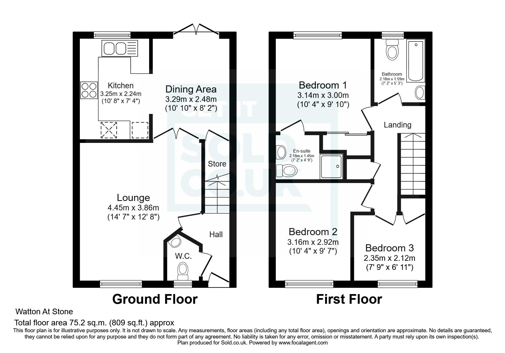 3 bed semidetached house for sale in Great Innings North, Watton At