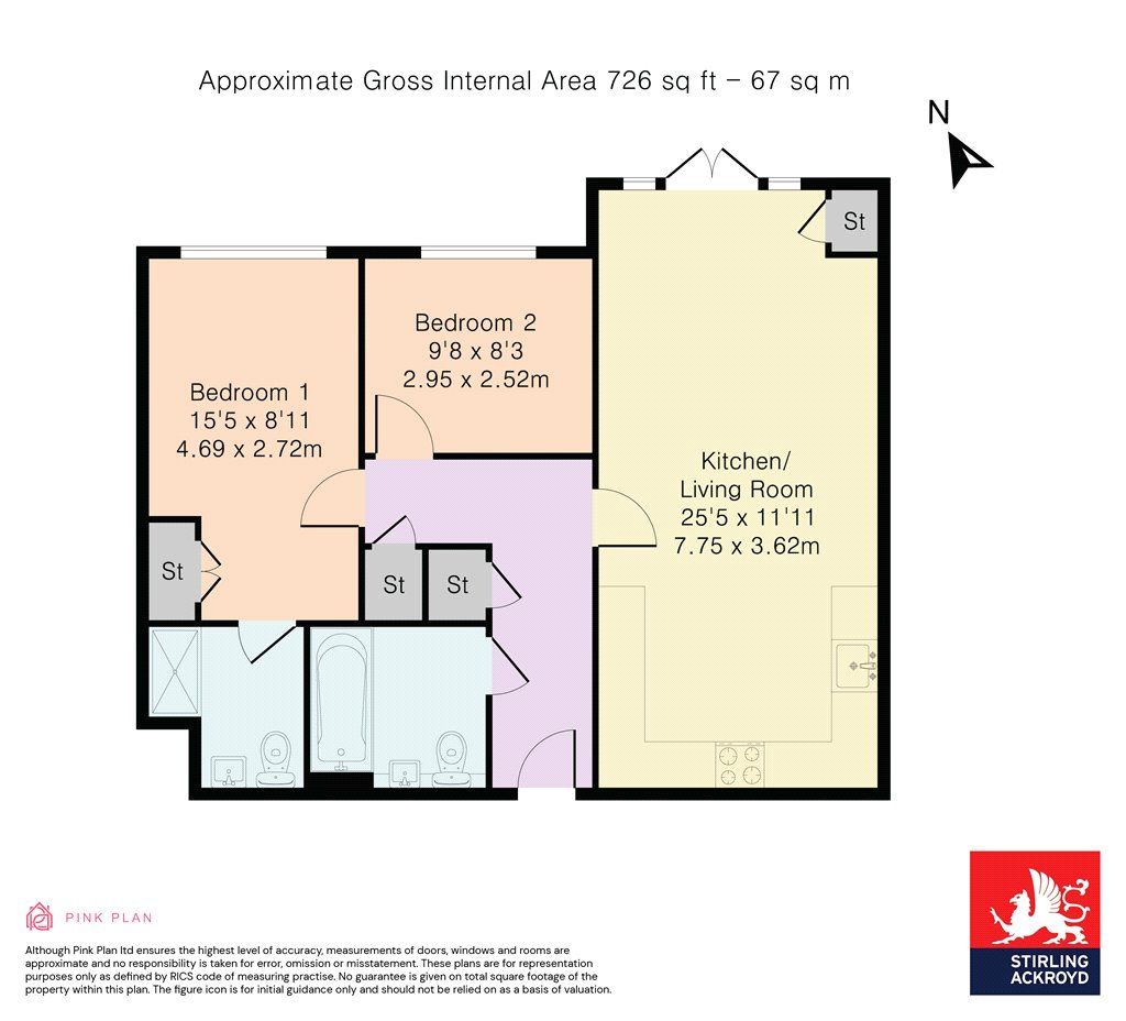 2 bed flat for sale in Queenswood Crescent, Englefield Green, Egham