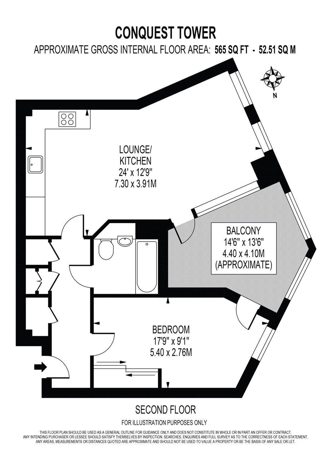1 bed flat to rent in Conquest Tower, 130 Blackfriars Road, London SE1