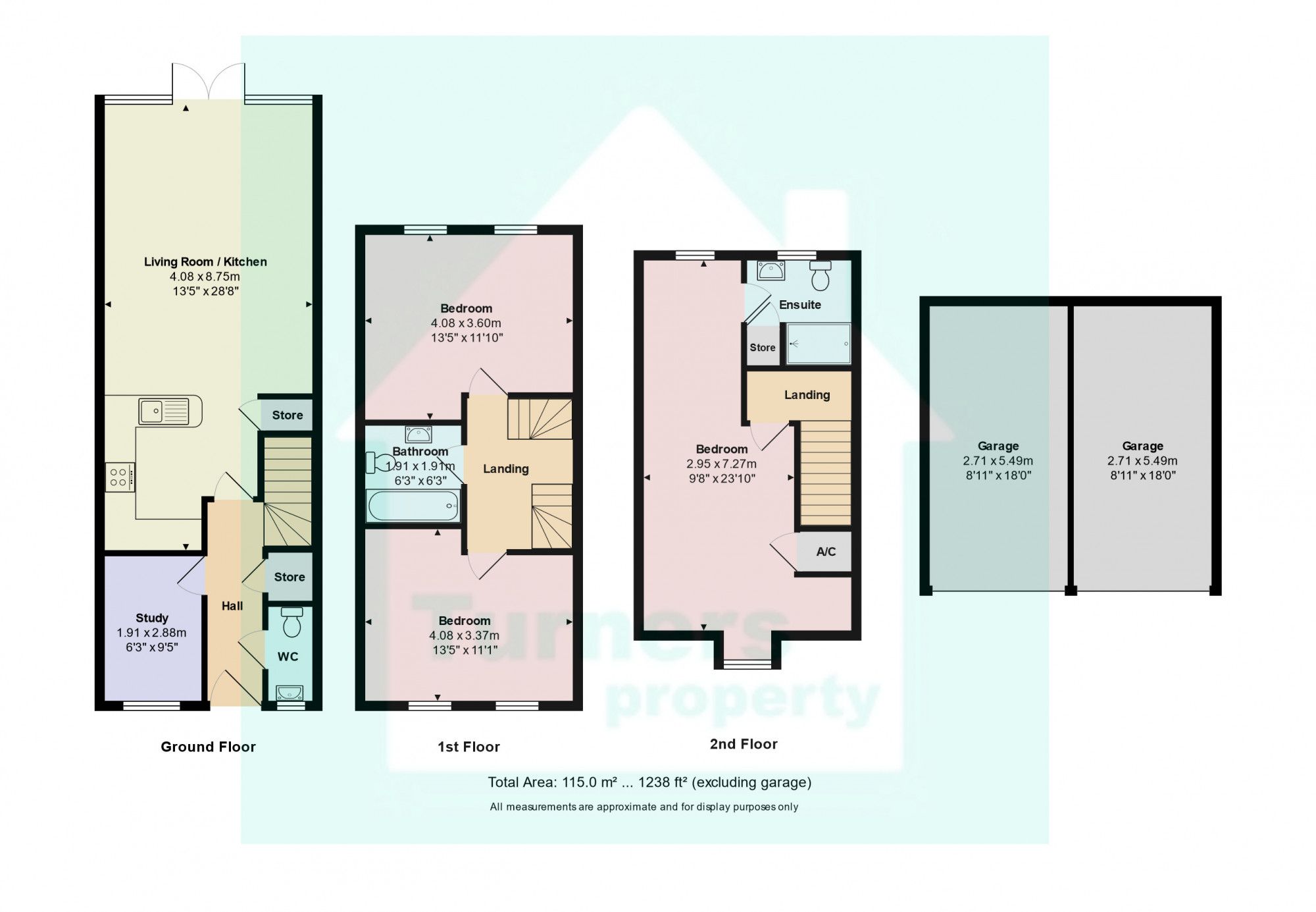 3 bed town house for sale in Cecil Place, Lytchett Matravers, Poole