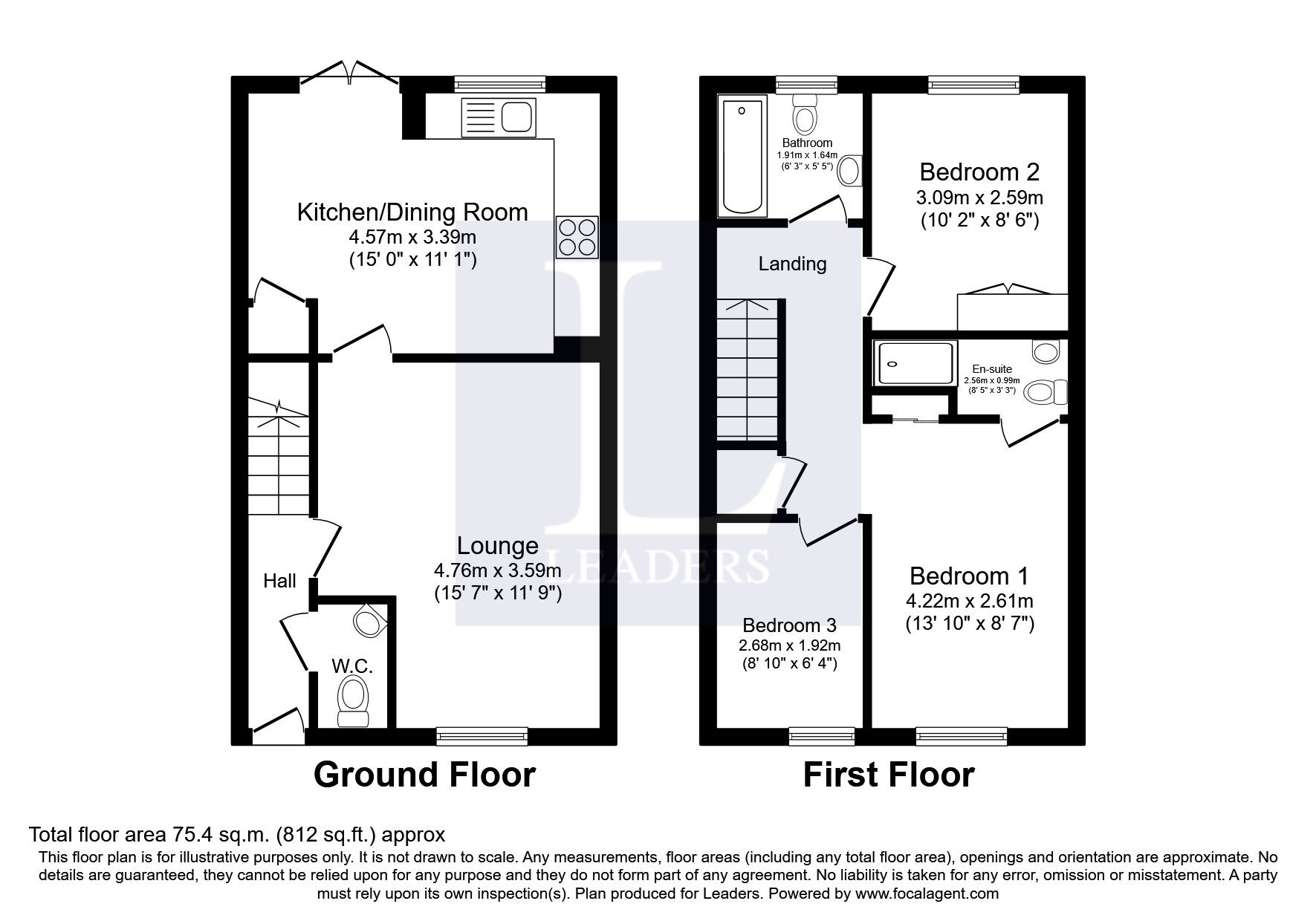 3 bed terraced house to rent in Cottage Green, Papworth Everard