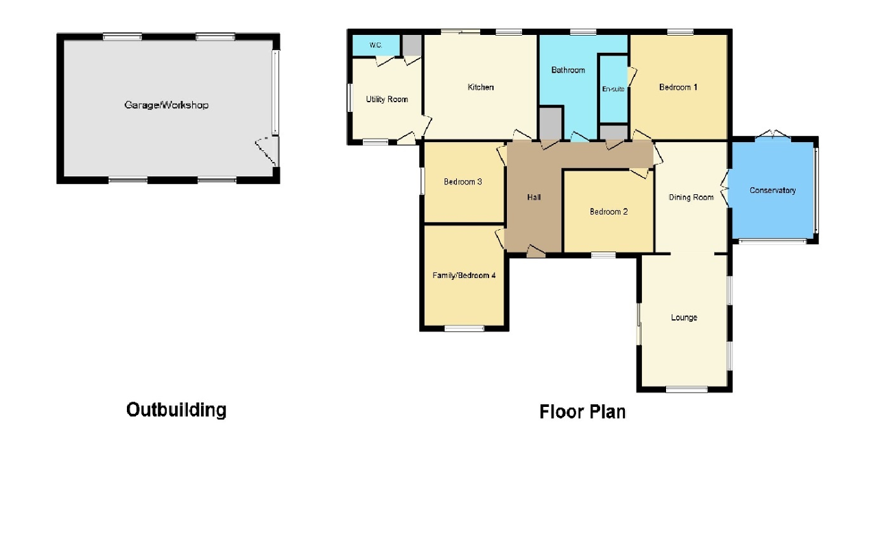 4 bed detached bungalow for sale in Lutton Gowts, Long Sutton, Spalding