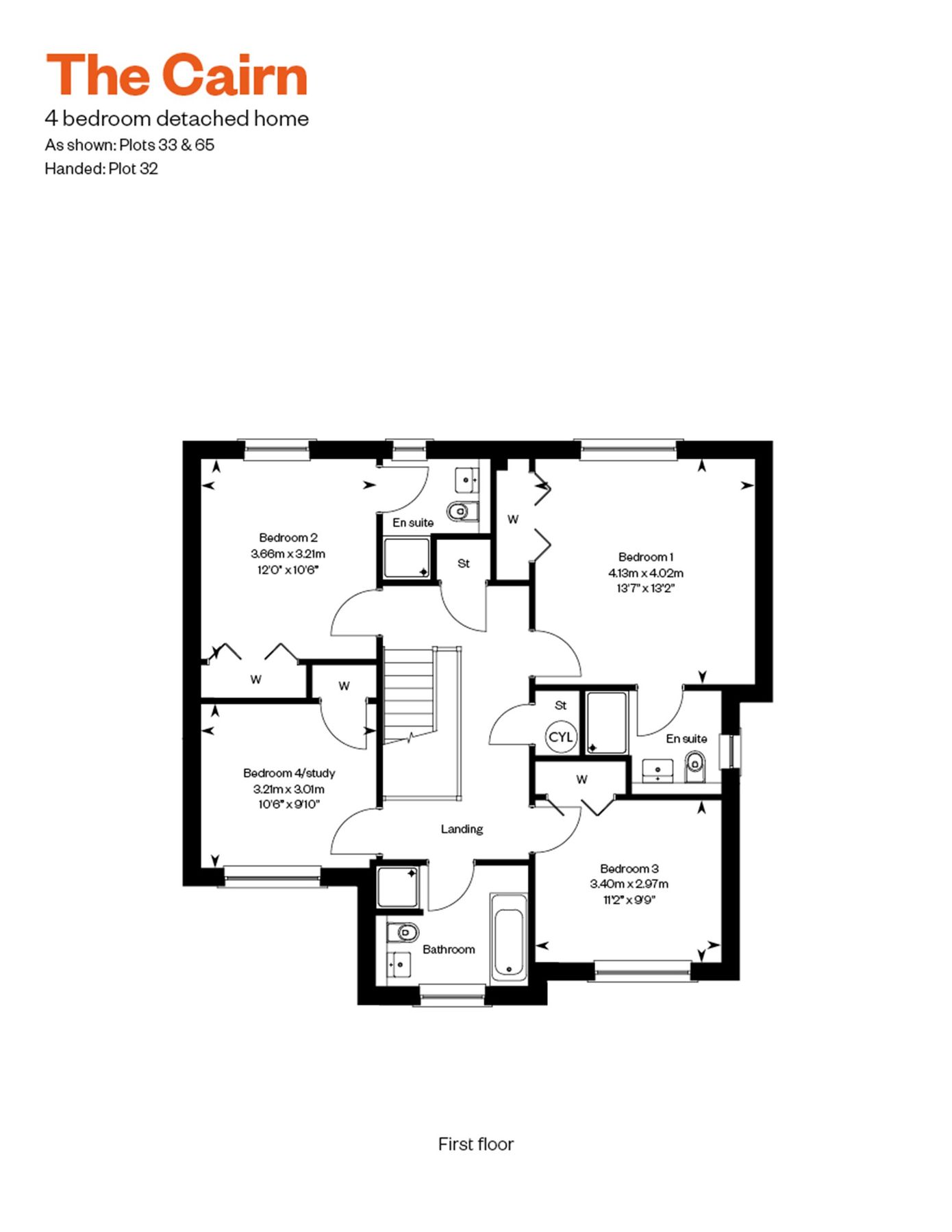 New home, 4 bed detached house for sale in "Cairn" at East Calder