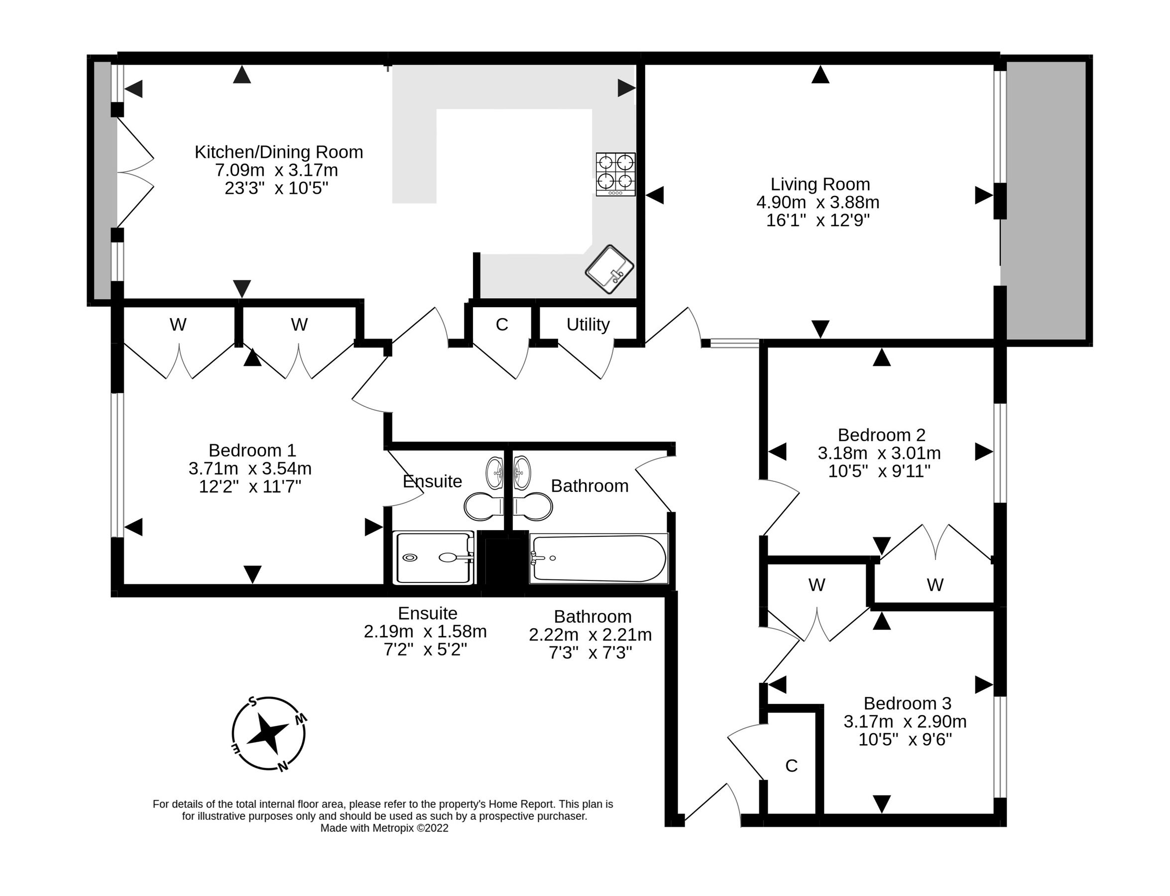3 bed flat for sale in 11/13 Western Harbour Midway, Newhaven