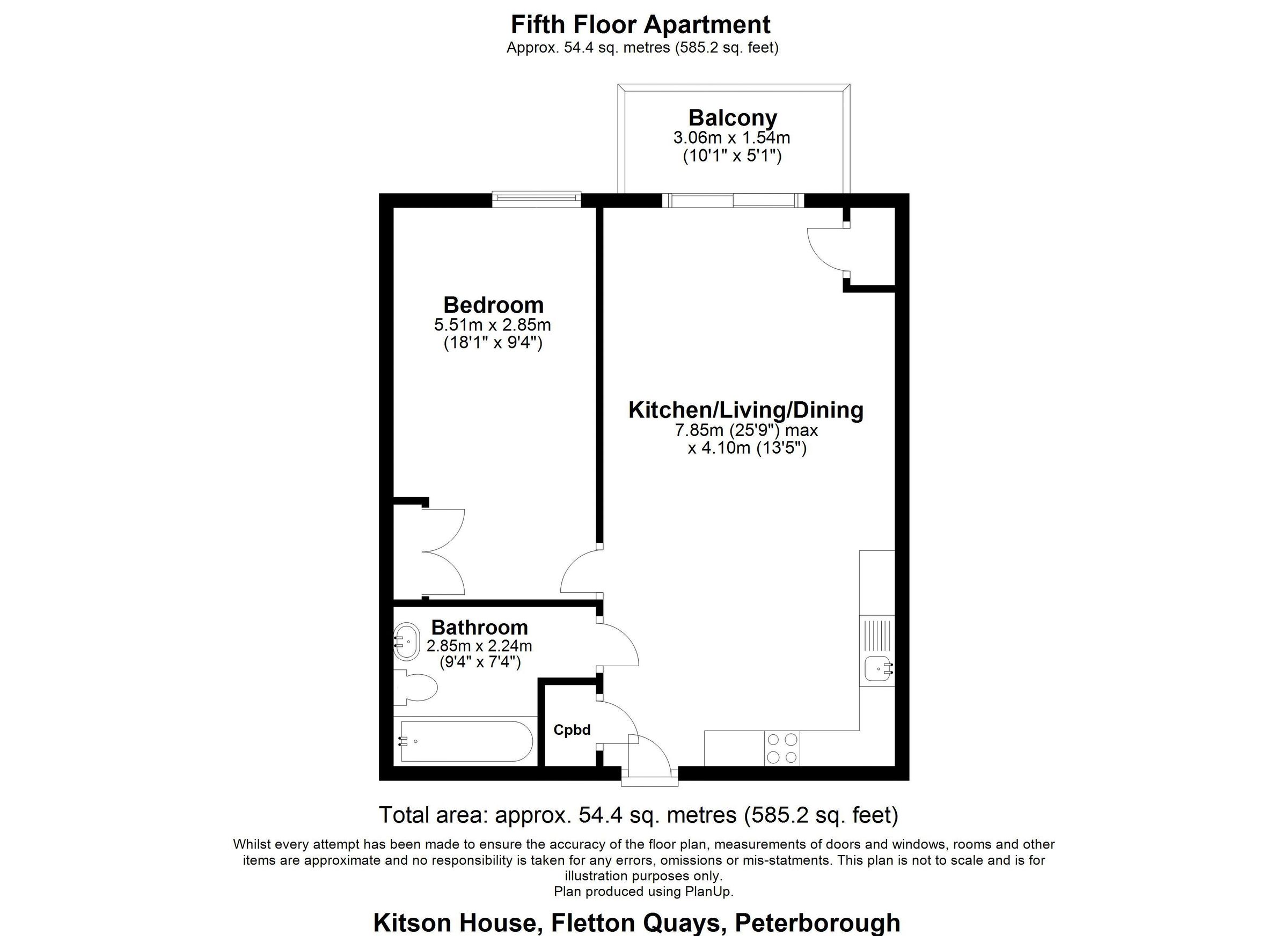 1 bed flat to rent in Kitson House, East Station Road, Fletton Quays