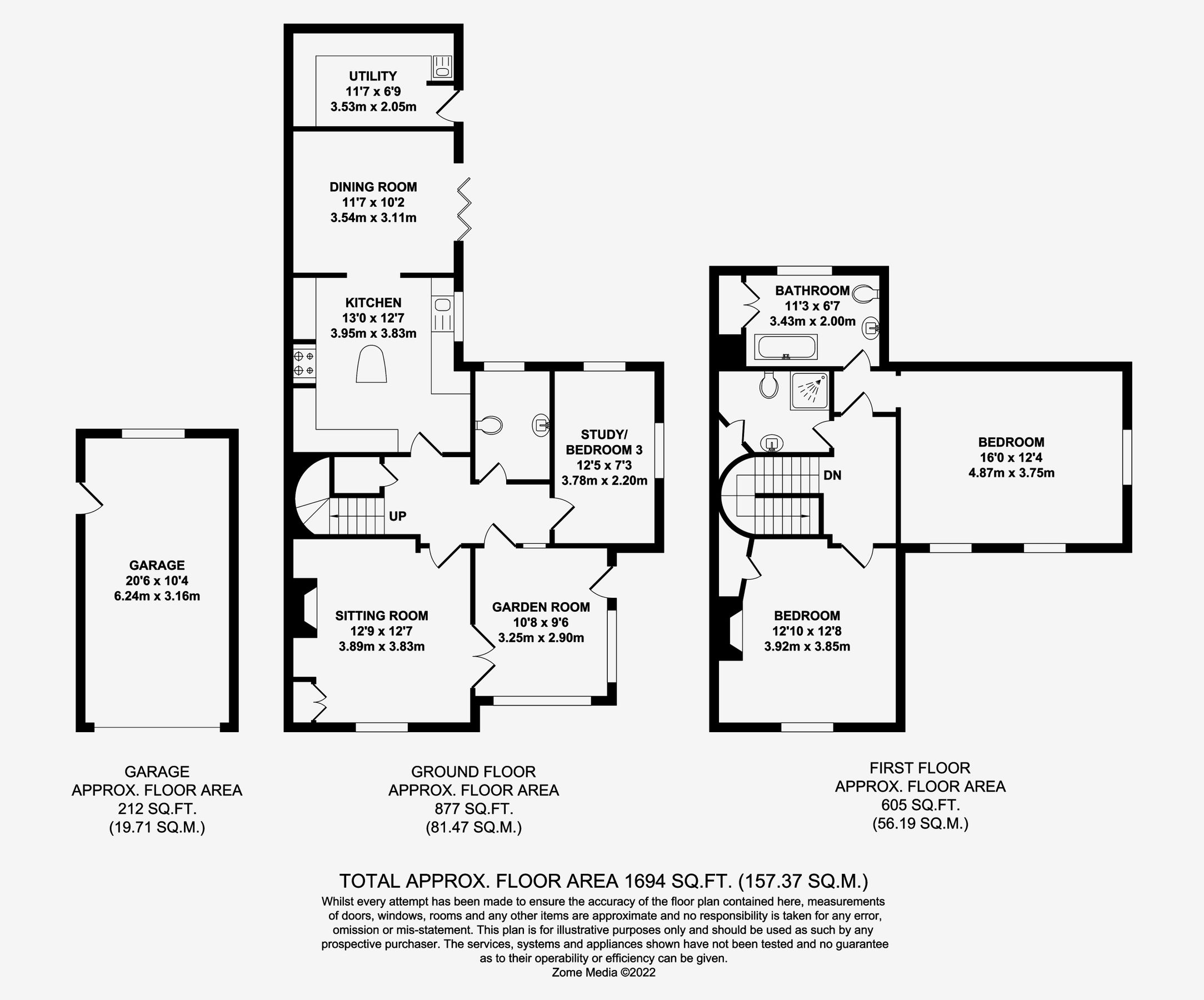 3 bed semidetached house for sale in Brenchley Road, Brenchley