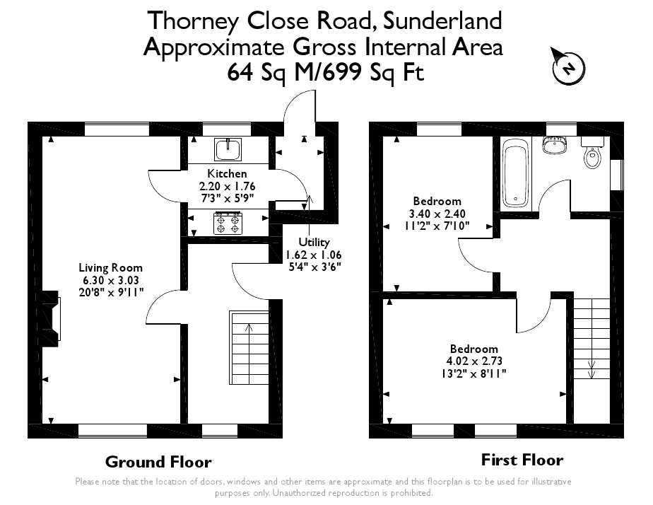 2 bed terraced house for sale in Thorney Close Road, Sunderland SR3