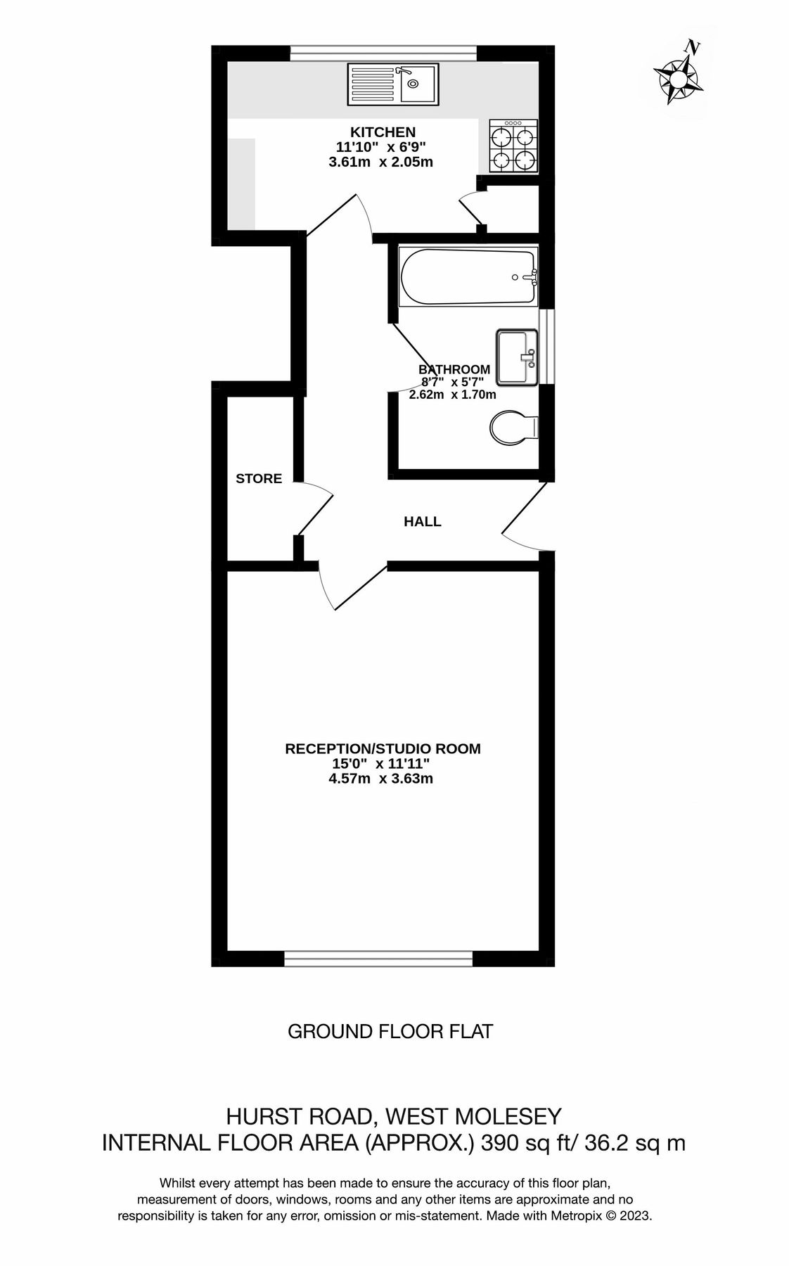 1 bed flat to rent in Hurst Road, West Molesey KT8 Zoopla