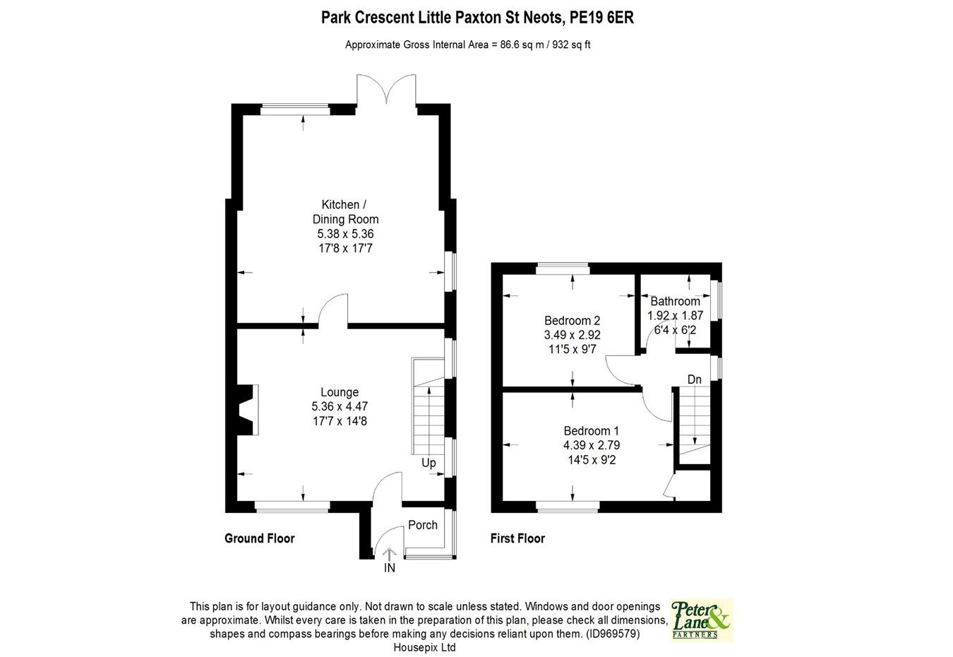 2 bed semidetached house for sale in Park Crescent, Little Paxton, St Neots PE19 Zoopla