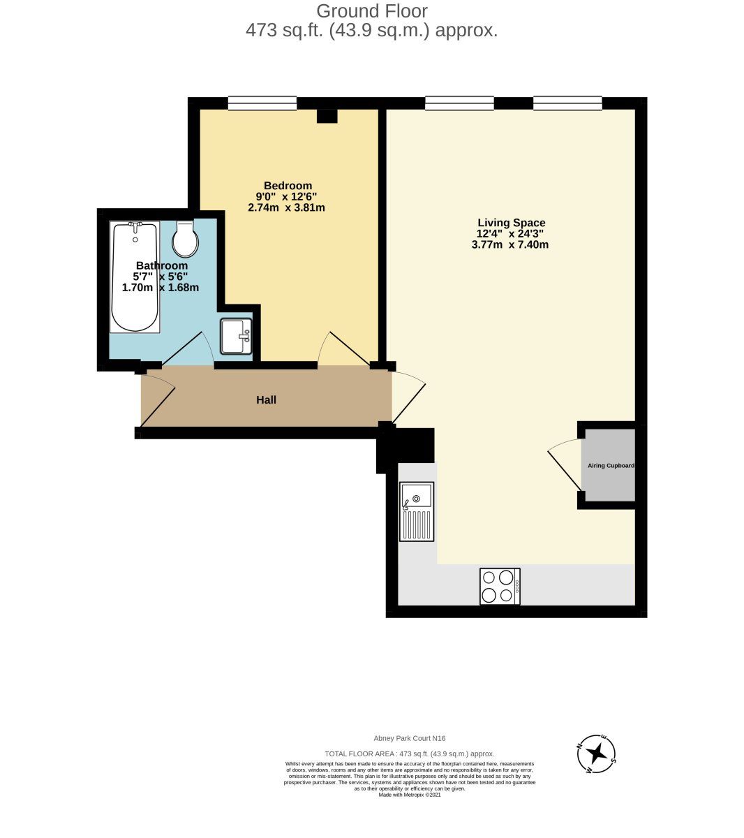 1 bed flat to rent in 230, Stoke Newington High Street, Stoke Newington